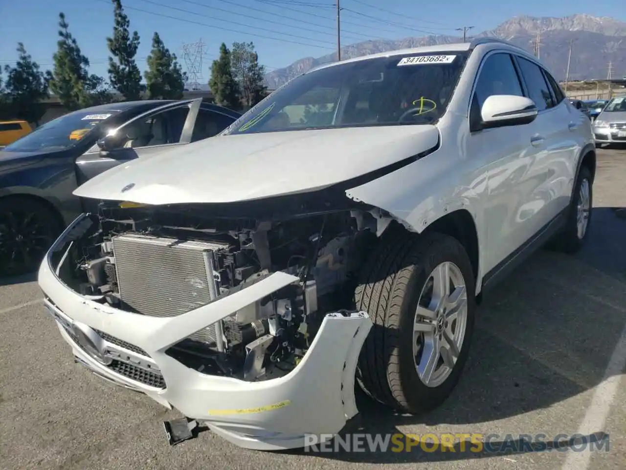 2 Photograph of a damaged car W1N4N4HB5MJ168449 MERCEDES-BENZ GLA-CLASS 2021