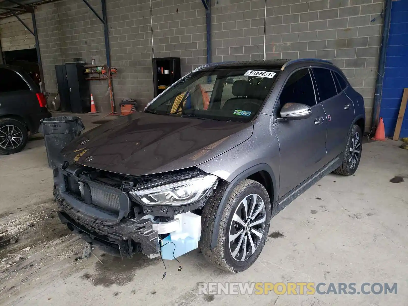 2 Photograph of a damaged car W1N4N4HB6MJ121429 MERCEDES-BENZ GLA-CLASS 2021