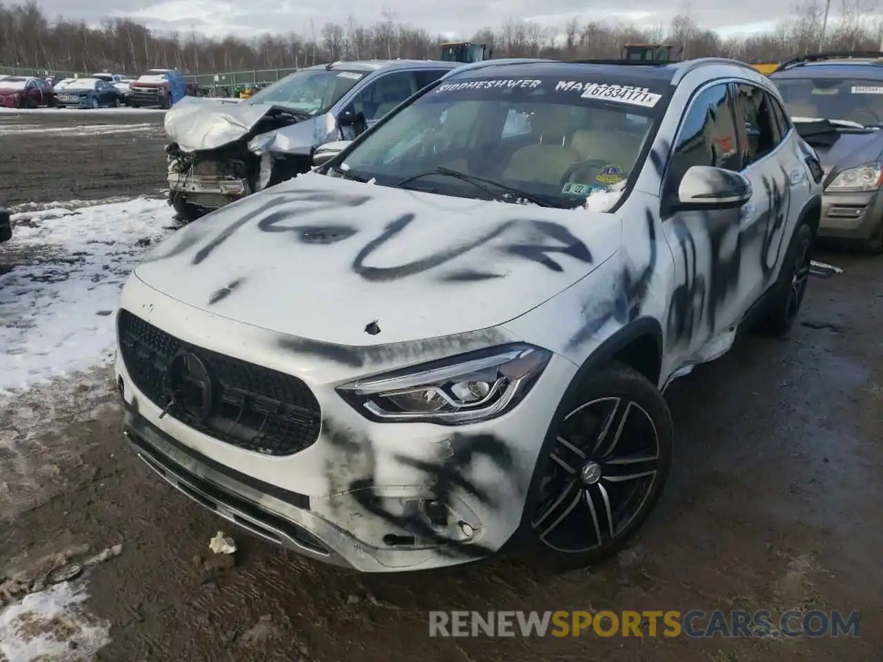 2 Photograph of a damaged car W1N4N4HB8MJ187223 MERCEDES-BENZ GLA-CLASS 2021