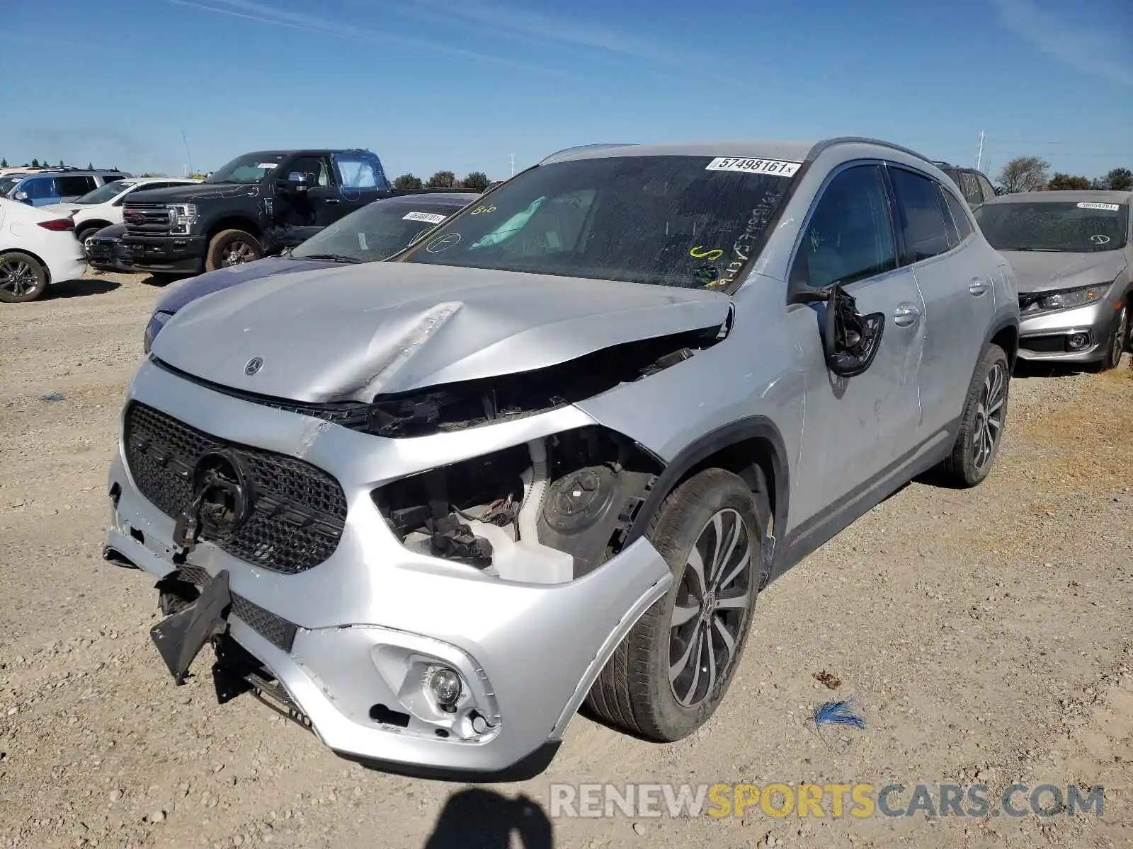 2 Photograph of a damaged car W1N4N4HB9MJ246960 MERCEDES-BENZ GLA-CLASS 2021