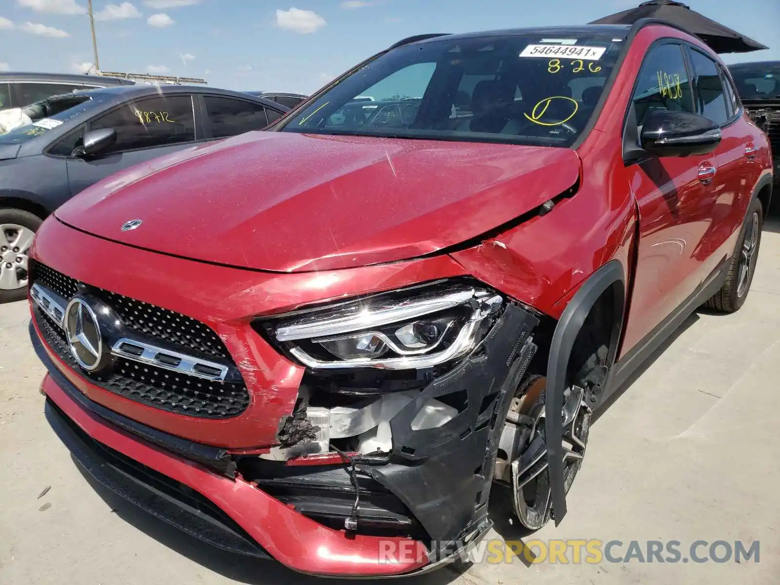 2 Photograph of a damaged car W1N4N4HBXMJ172769 MERCEDES-BENZ GLA-CLASS 2021