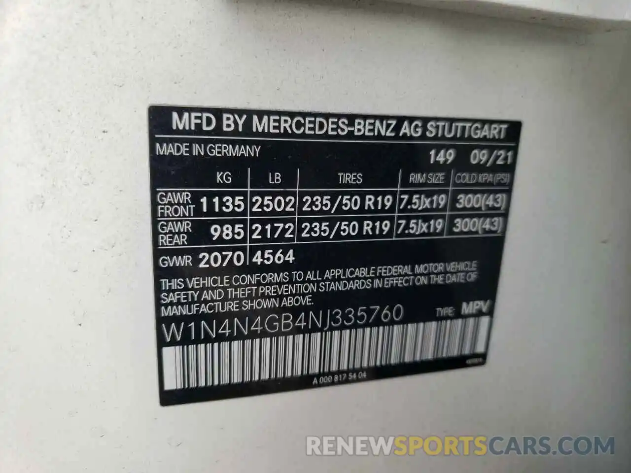 10 Фотография поврежденного автомобиля W1N4N4GB4NJ335760 MERCEDES-BENZ GLA-CLASS 2022