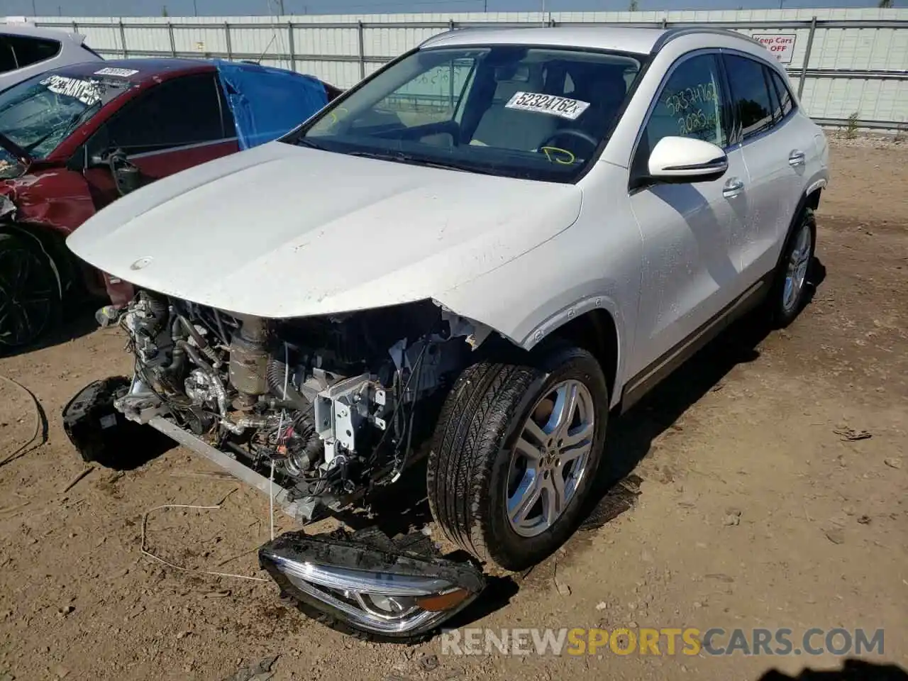 2 Photograph of a damaged car W1N4N4HB2NJ324934 MERCEDES-BENZ GLA-CLASS 2022