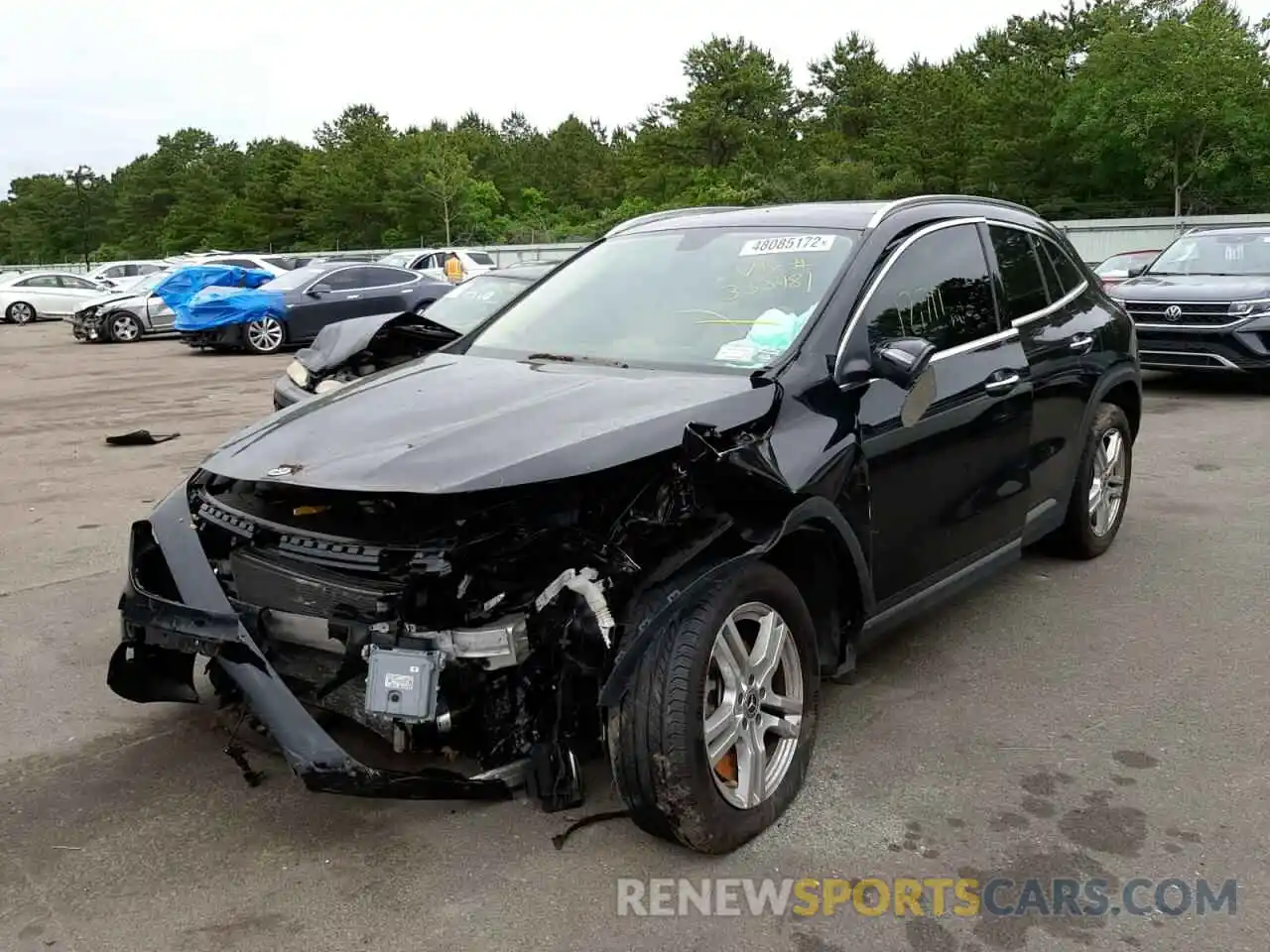 2 Photograph of a damaged car W1N4N4HB3NJ333481 MERCEDES-BENZ GLA-CLASS 2022