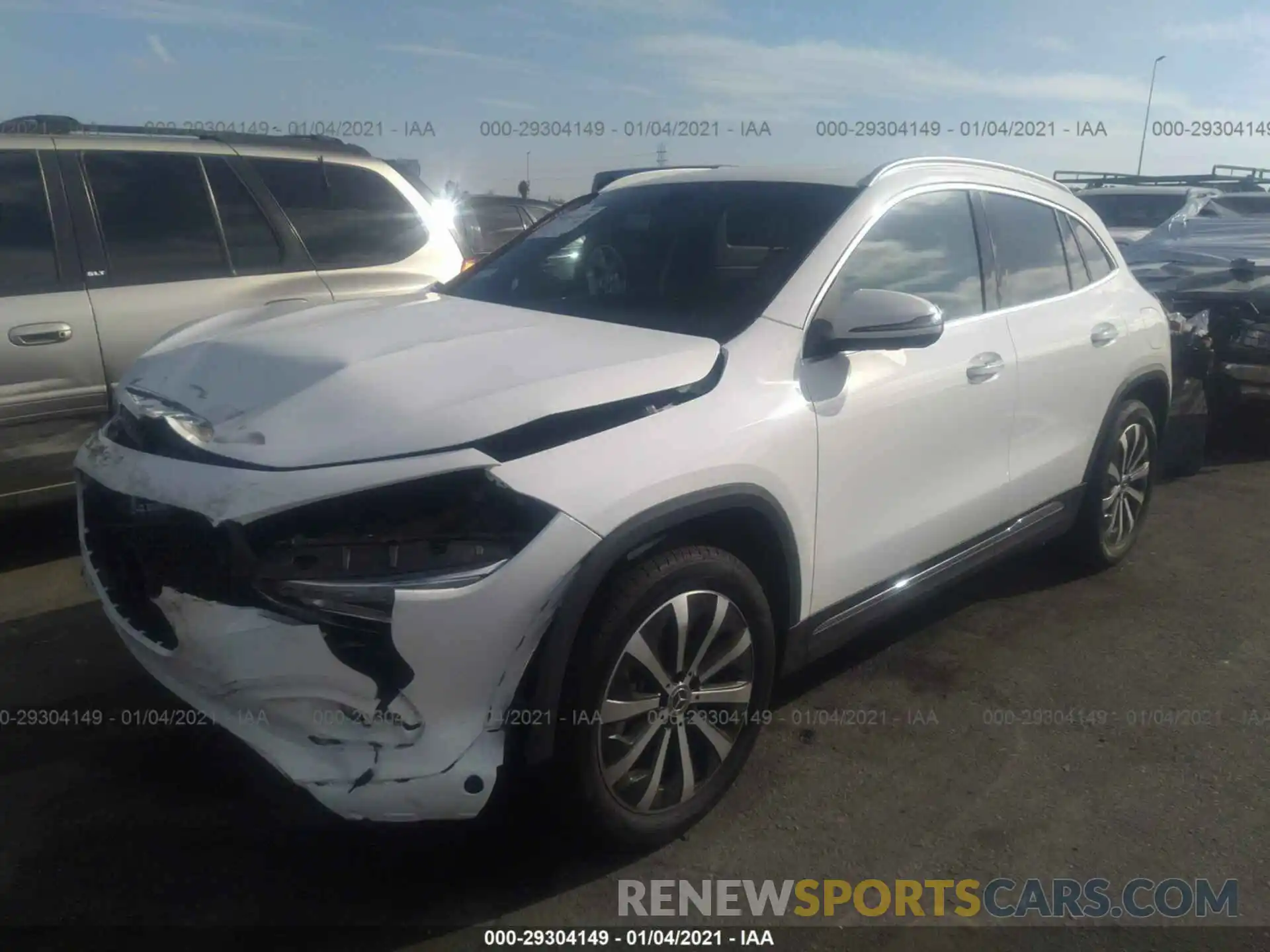 2 Photograph of a damaged car W1N4N4GB7MJ150634 MERCEDES-BENZ GLA250 2021