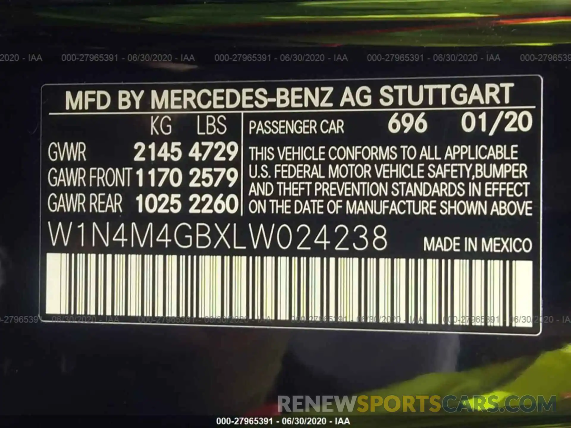 9 Photograph of a damaged car W1N4M4GBXLW024238 MERCEDES-BENZ GLB 2020