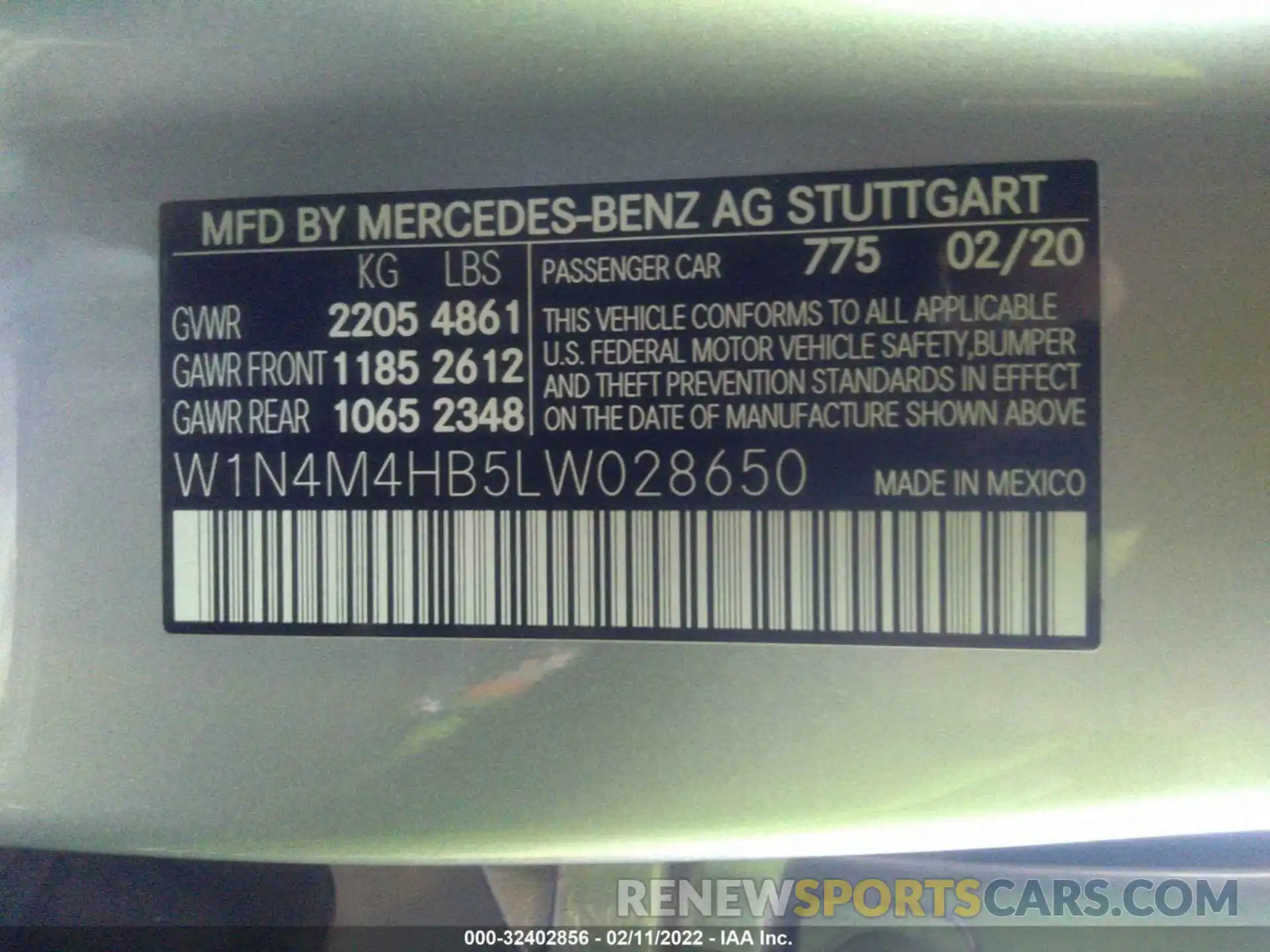 9 Photograph of a damaged car W1N4M4HB5LW028650 MERCEDES-BENZ GLB 2020