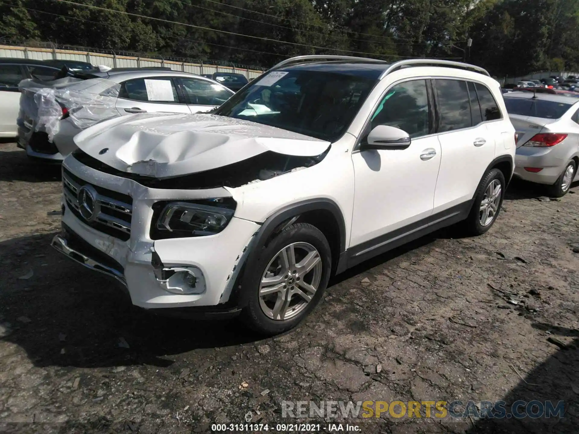 2 Photograph of a damaged car W1N4M4GB2MW152023 MERCEDES-BENZ GLB 2021