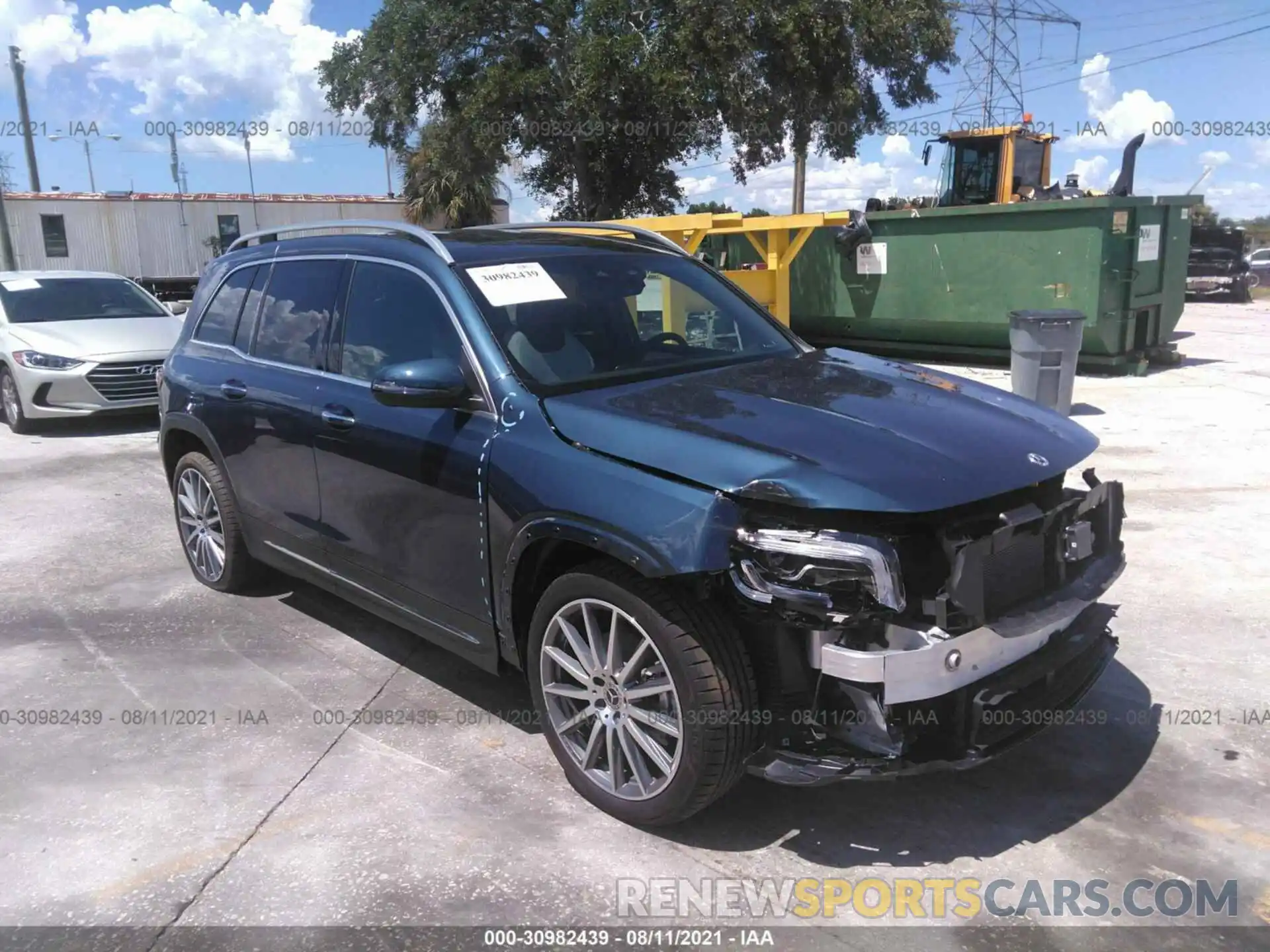 1 Photograph of a damaged car W1N4M4HB0MW106608 MERCEDES-BENZ GLB 2021