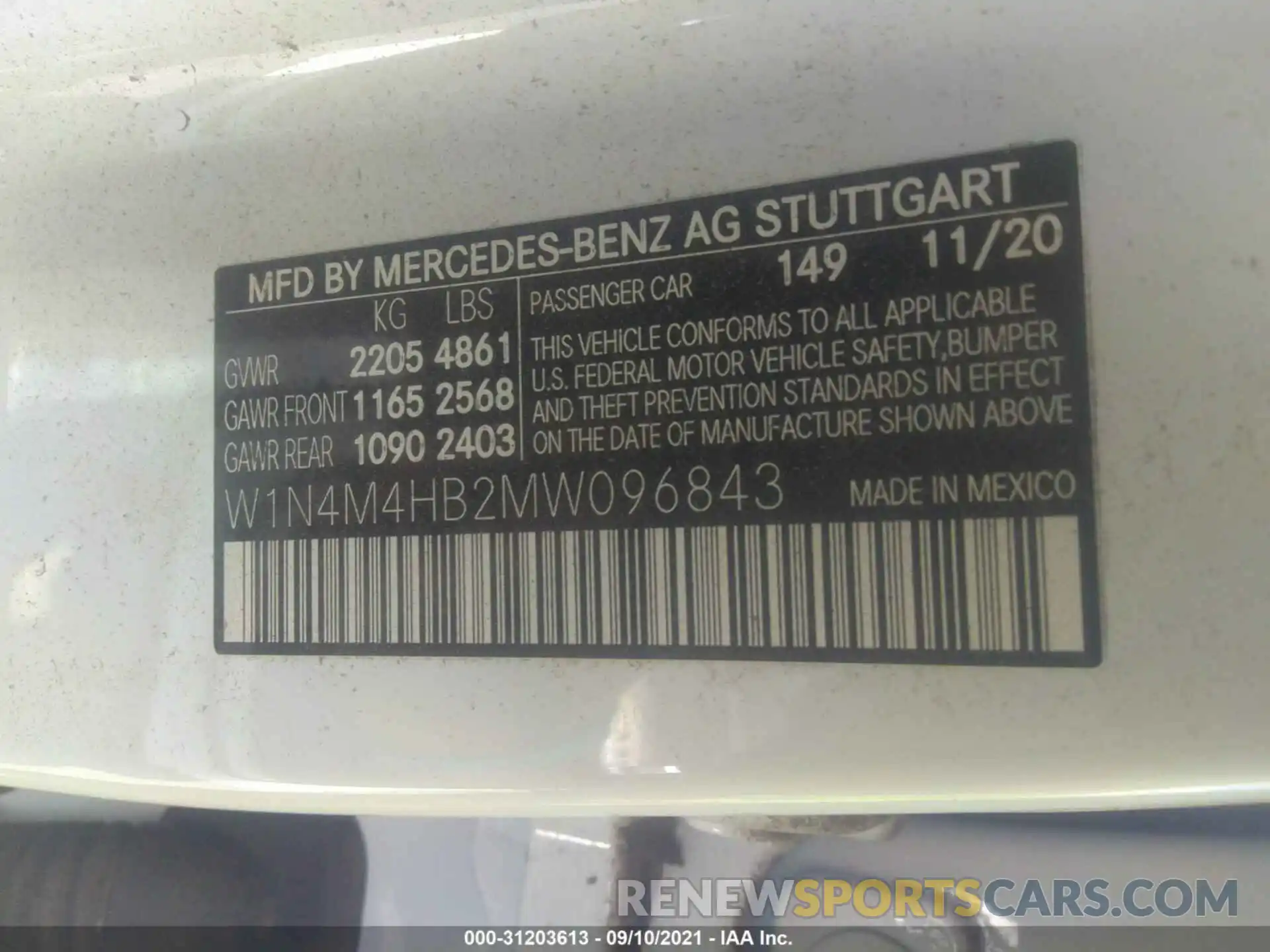 9 Photograph of a damaged car W1N4M4HB2MW096843 MERCEDES-BENZ GLB 2021