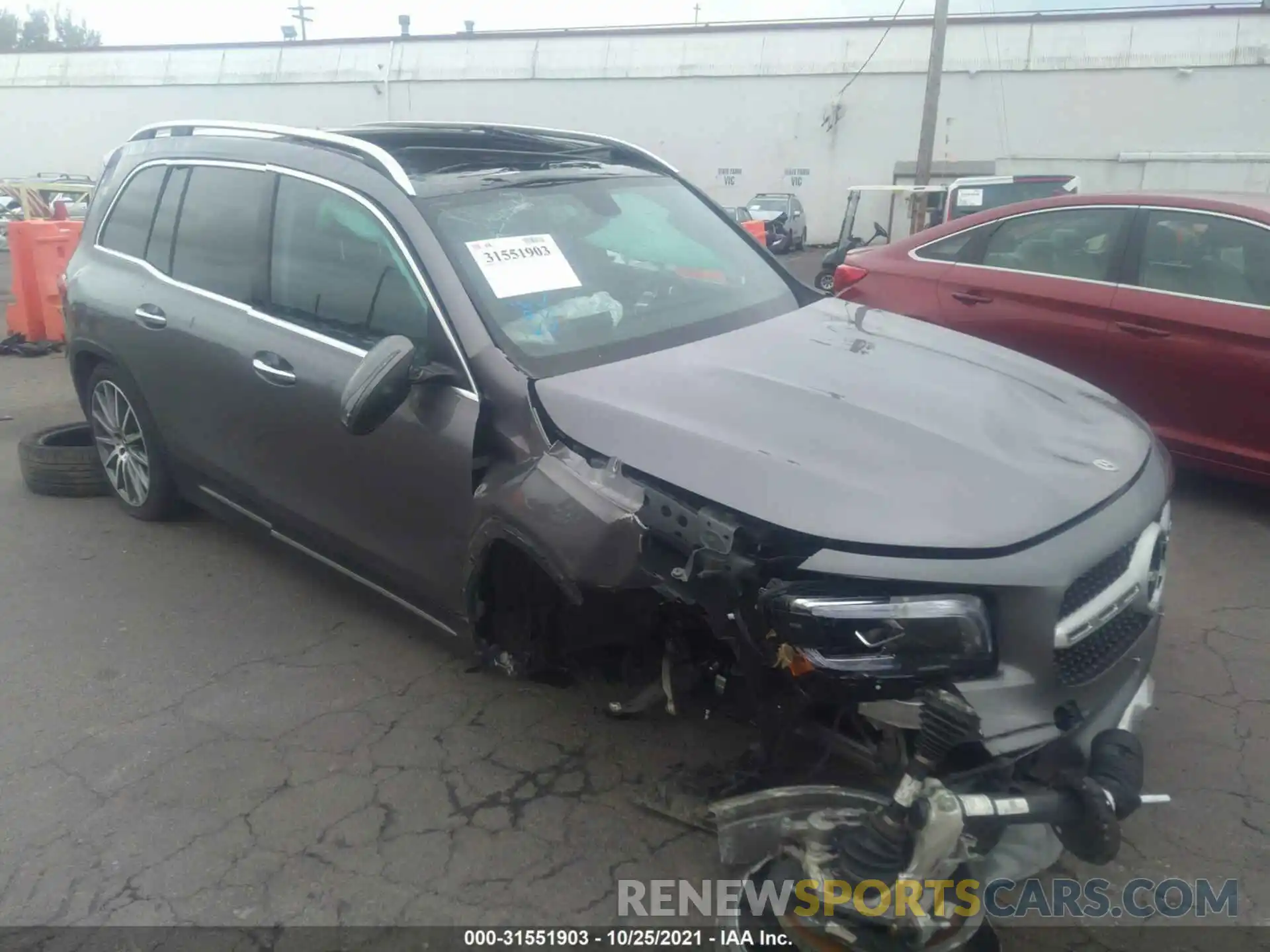 1 Photograph of a damaged car W1N4M4HB2MW134412 MERCEDES-BENZ GLB 2021