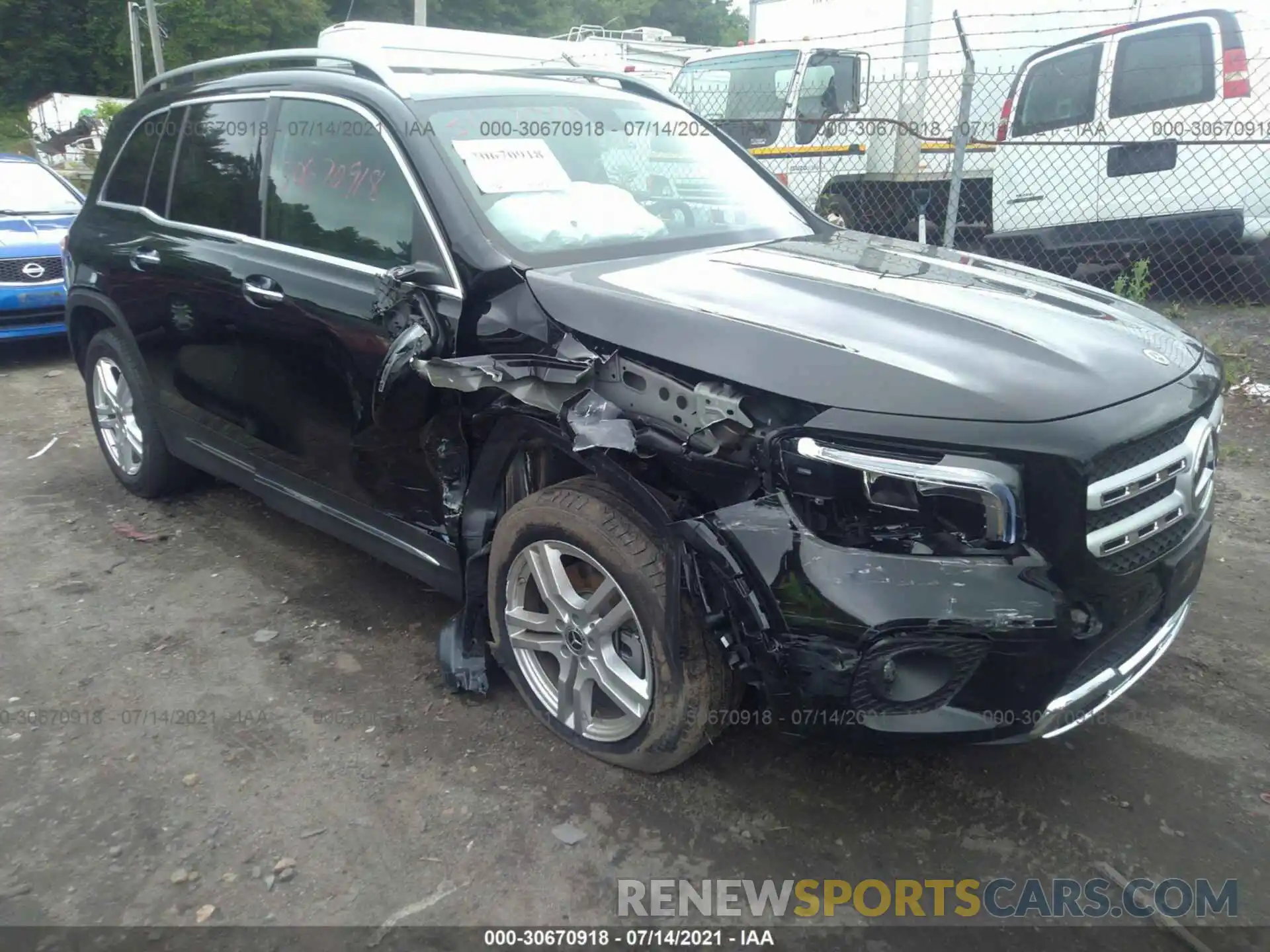 1 Photograph of a damaged car W1N4M4HB6MW114955 MERCEDES-BENZ GLB 2021