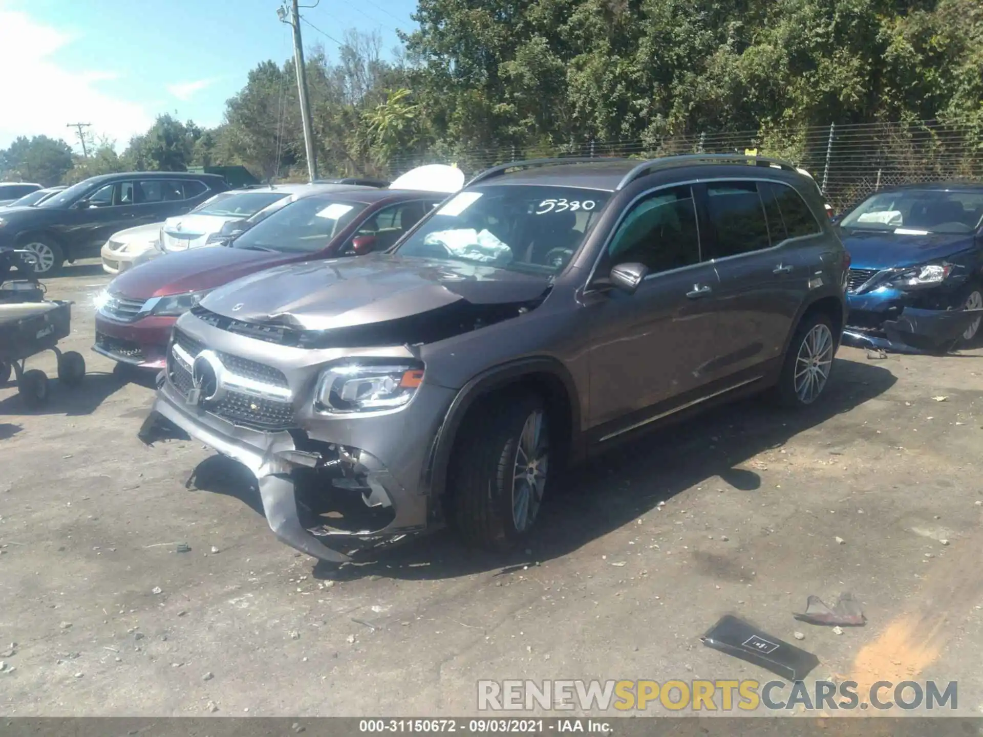 2 Photograph of a damaged car W1N4M4HB9MW135380 MERCEDES-BENZ GLB 2021