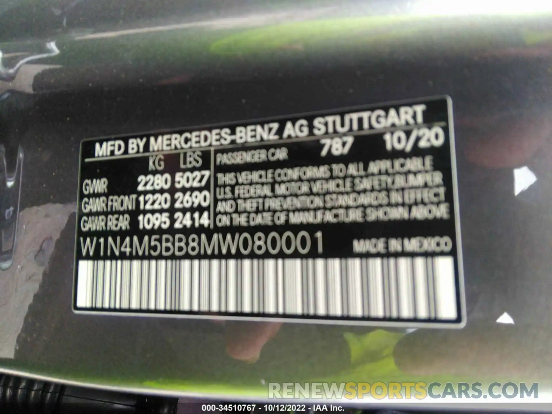 9 Photograph of a damaged car W1N4M5BB8MW080001 MERCEDES-BENZ GLB 2021