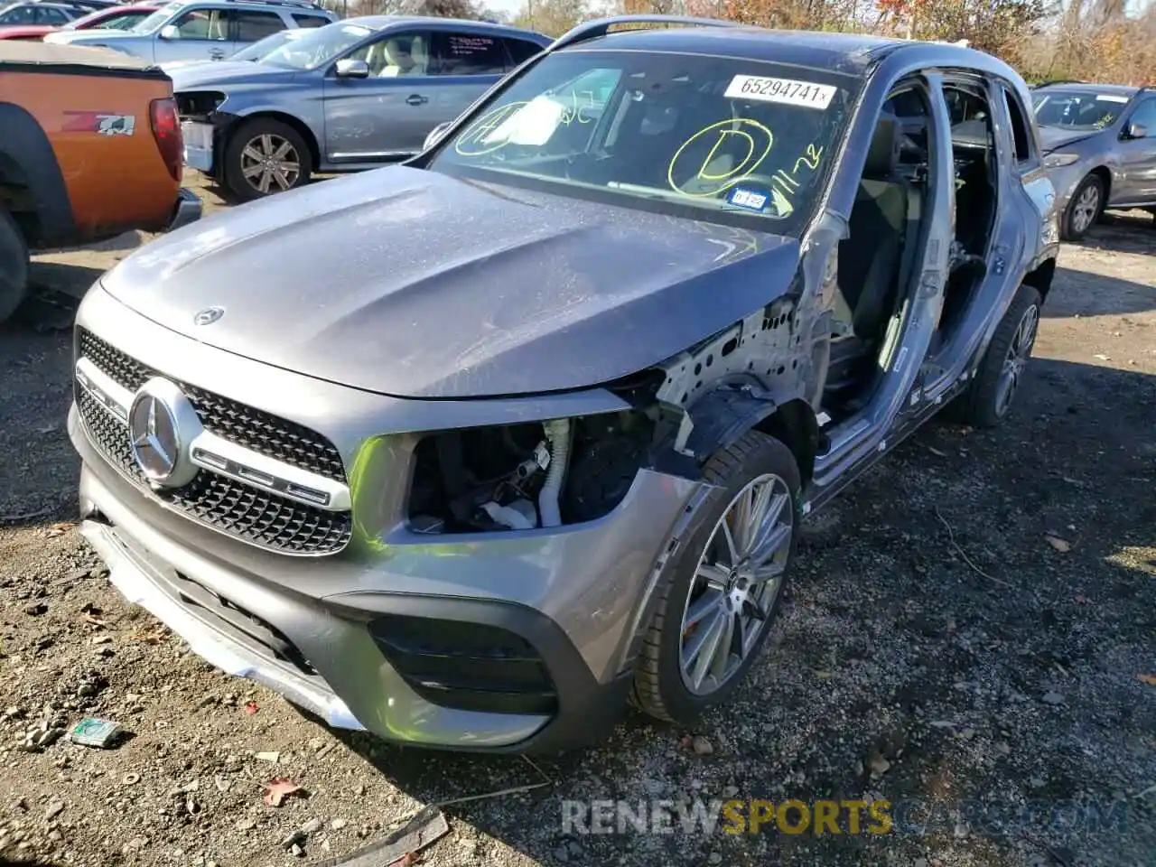 2 Photograph of a damaged car W1N4M4GB6LW014757 MERCEDES-BENZ GLB-CLASS 2020