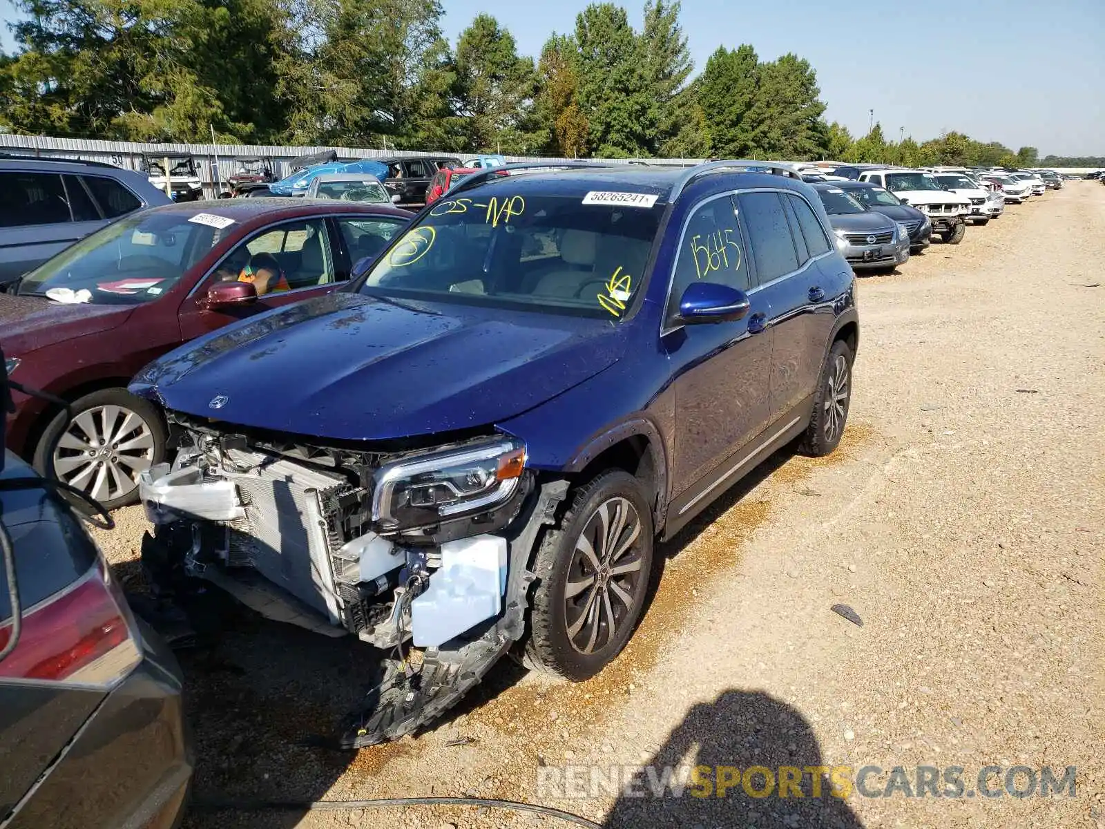 2 Photograph of a damaged car W1N4M4HB5LW020631 MERCEDES-BENZ GLB-CLASS 2020