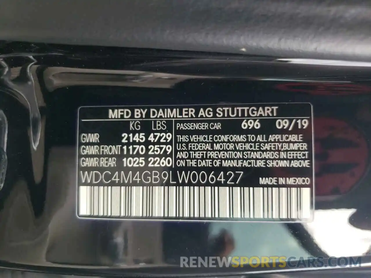 10 Фотография поврежденного автомобиля WDC4M4GB9LW006427 MERCEDES-BENZ GLB-CLASS 2020