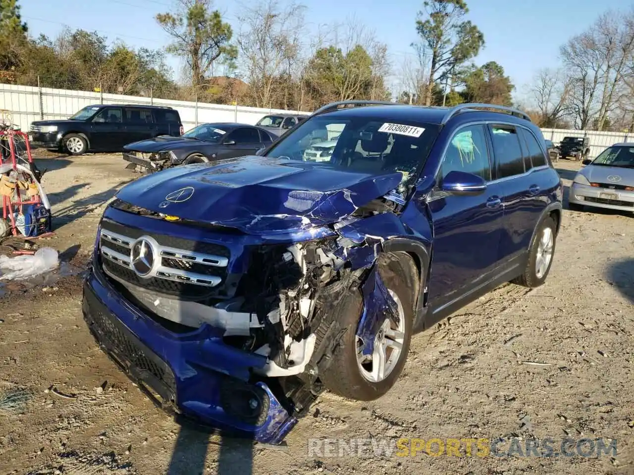 2 Photograph of a damaged car W1N4M4GB3MW092253 MERCEDES-BENZ GLB-CLASS 2021