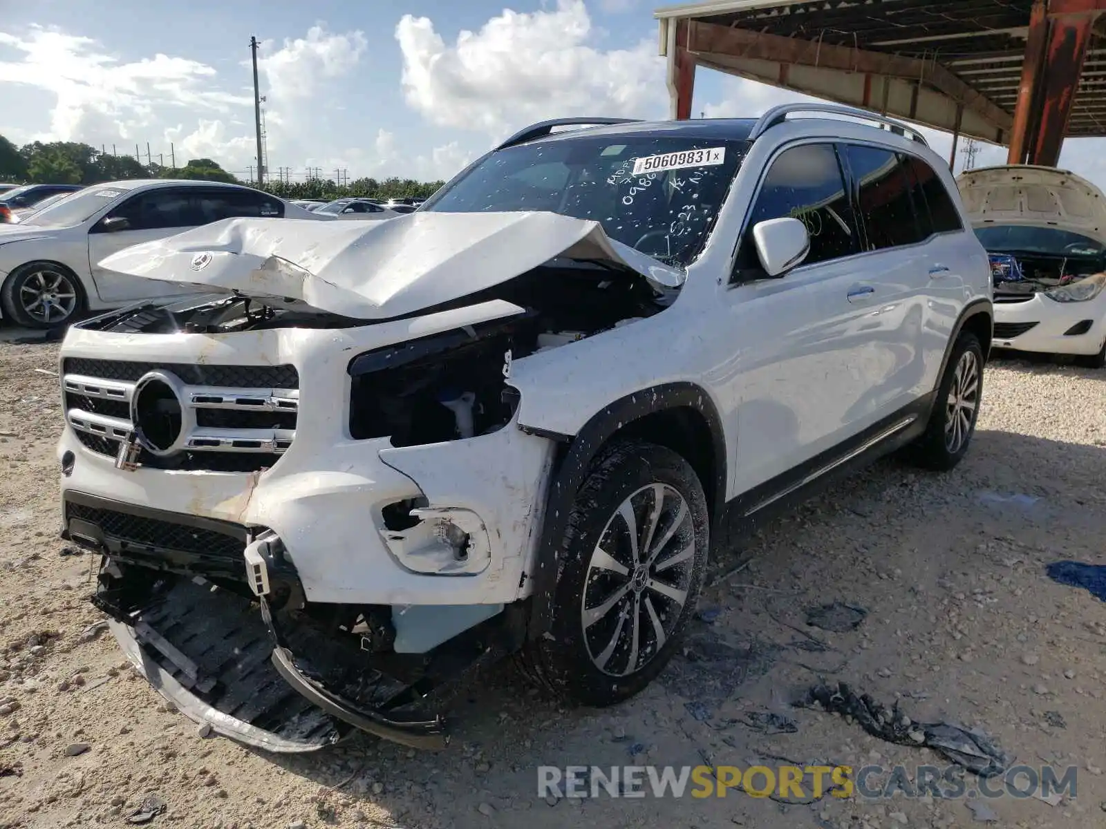 2 Photograph of a damaged car W1N4M4GB3MW098635 MERCEDES-BENZ GLB-CLASS 2021