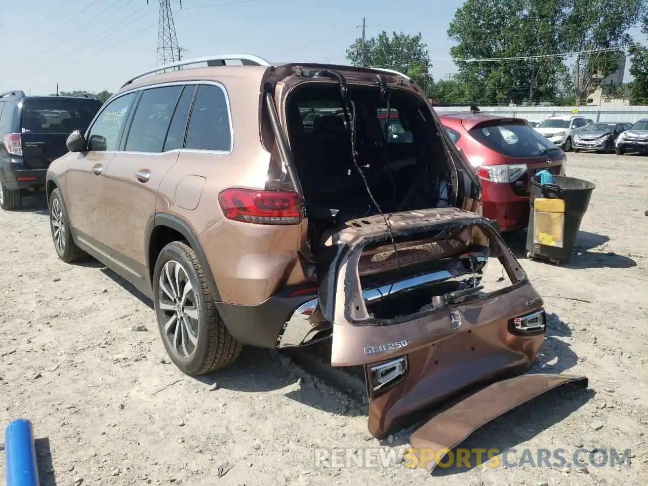 3 Photograph of a damaged car W1N4M4HB1MW151203 MERCEDES-BENZ GLB-CLASS 2021