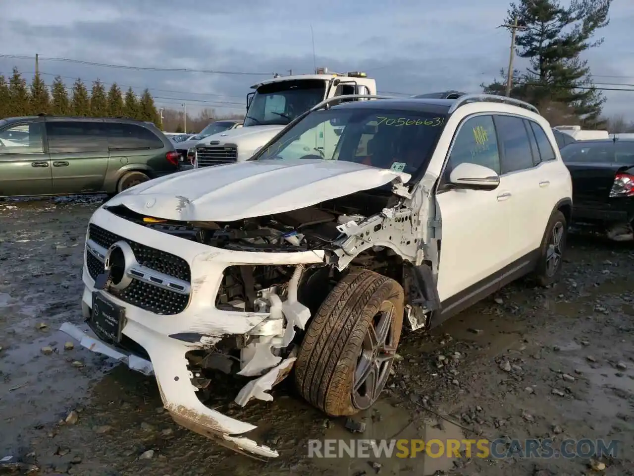 2 Photograph of a damaged car W1N4M4HB3MW105467 MERCEDES-BENZ GLB-CLASS 2021