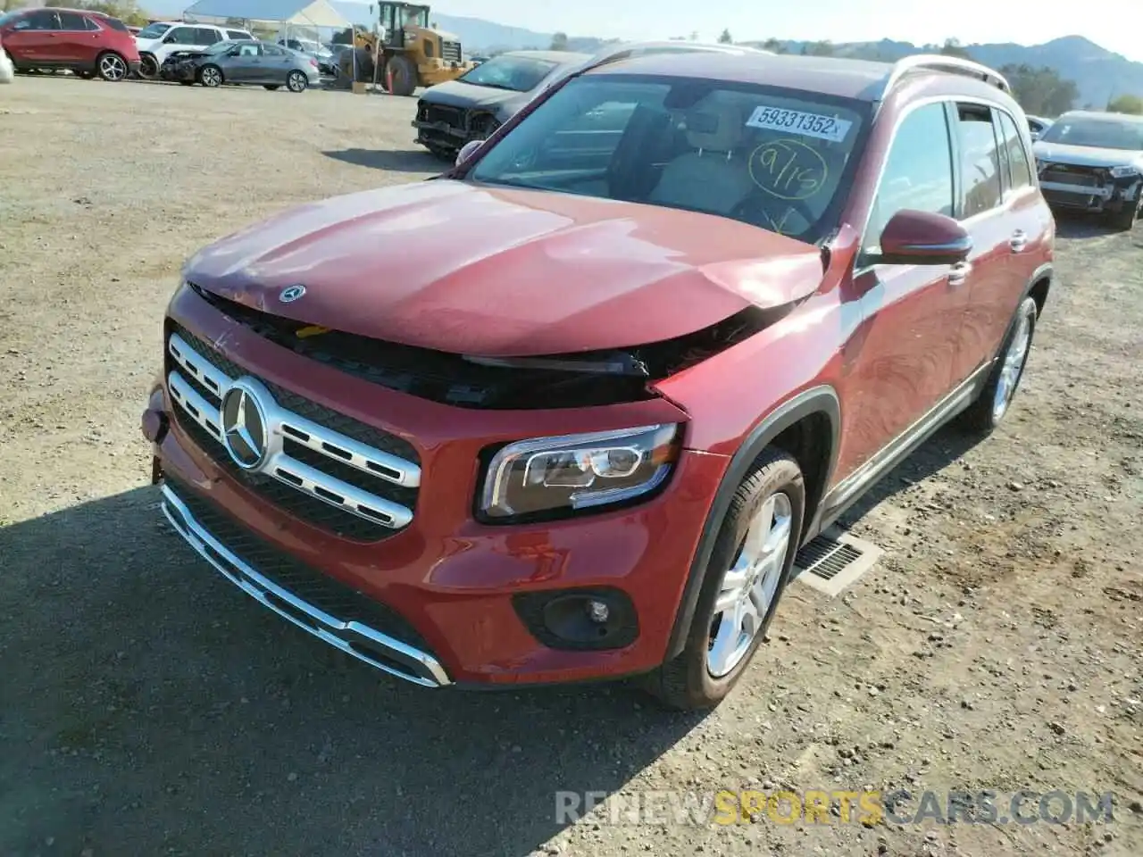 2 Photograph of a damaged car W1N4M4HB3MW114332 MERCEDES-BENZ GLB-CLASS 2021