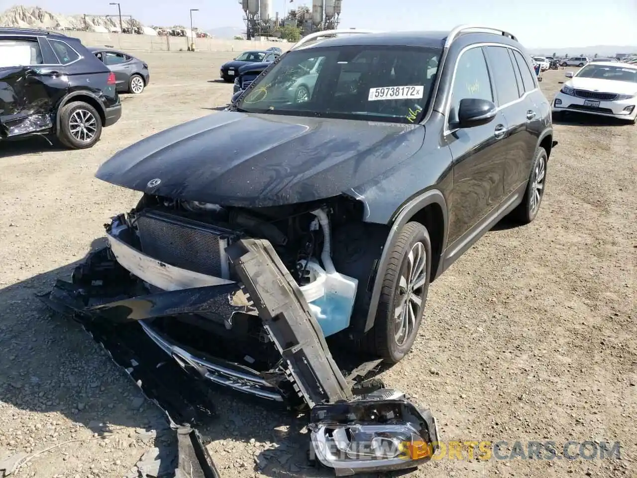 2 Photograph of a damaged car W1N4M4HB4MW090980 MERCEDES-BENZ GLB-CLASS 2021