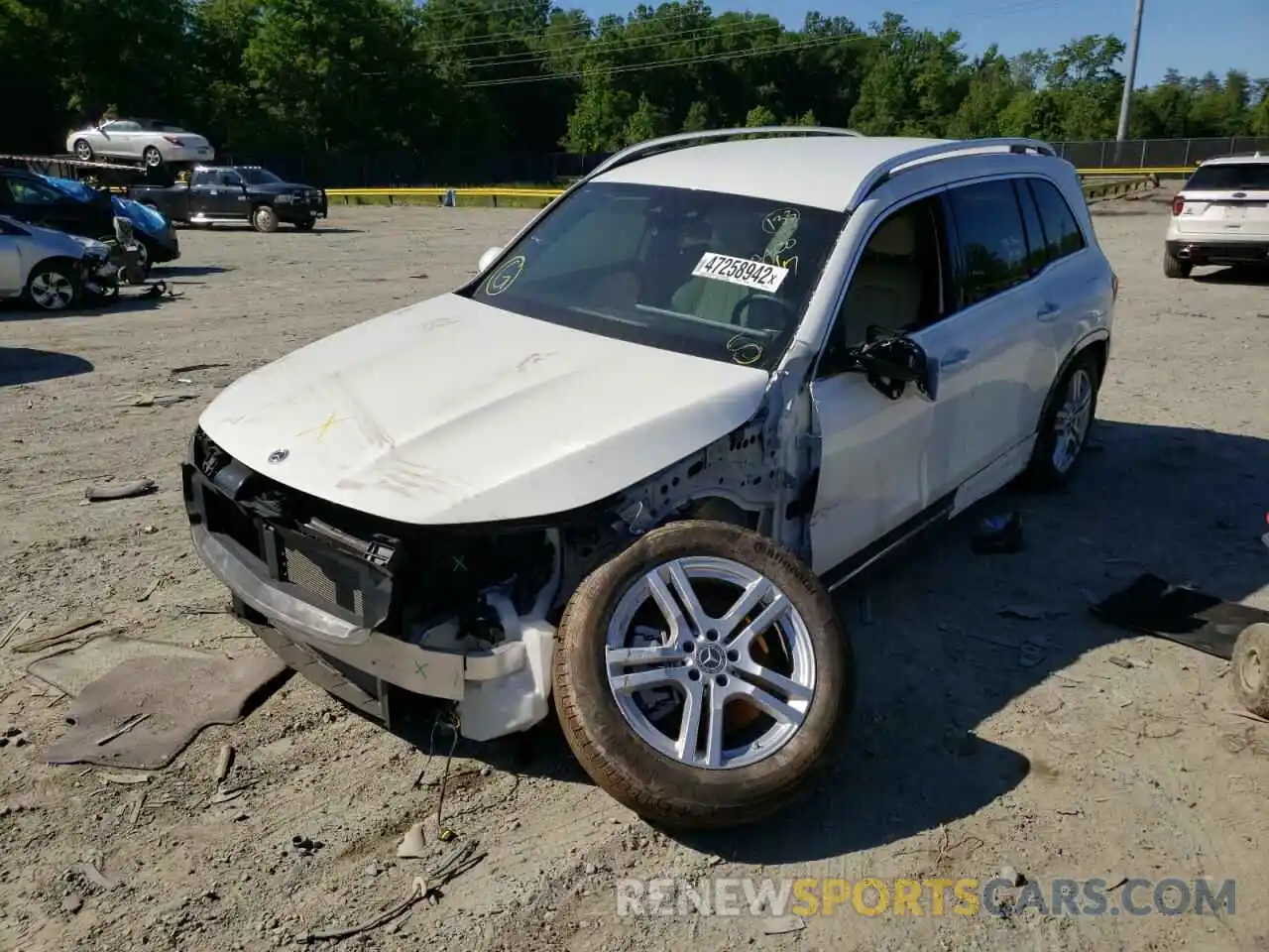 2 Photograph of a damaged car W1N4M4HB4MW142897 MERCEDES-BENZ GLB-CLASS 2021