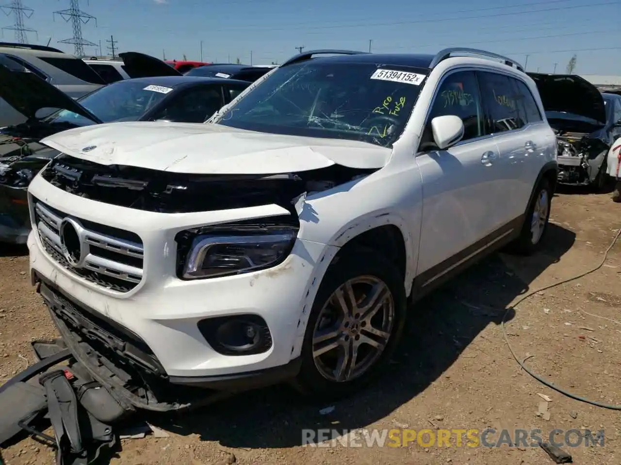 2 Photograph of a damaged car W1N4M4HB5MW115319 MERCEDES-BENZ GLB-CLASS 2021