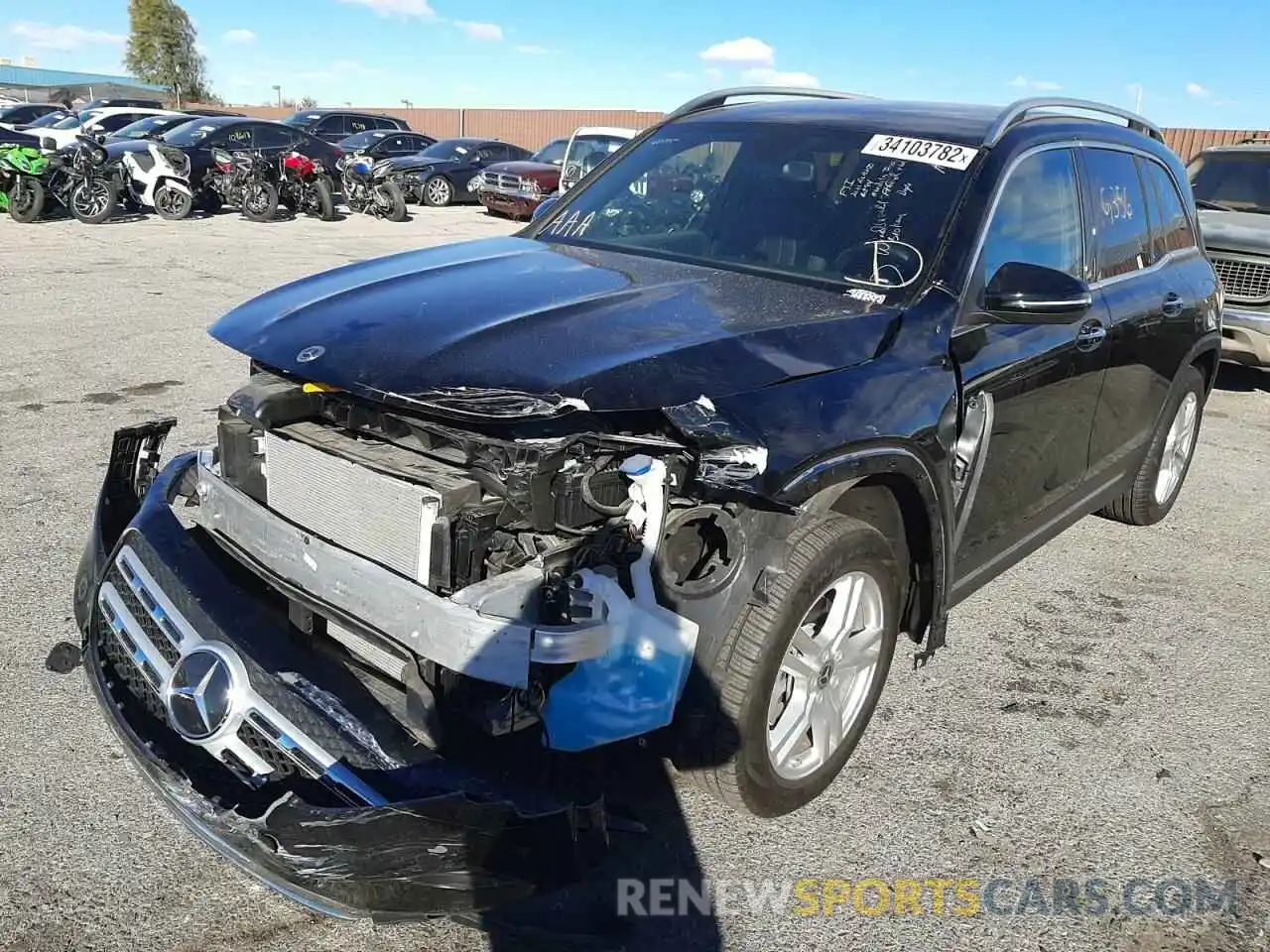 2 Photograph of a damaged car W1N4M4HB6MW113496 MERCEDES-BENZ GLB-CLASS 2021