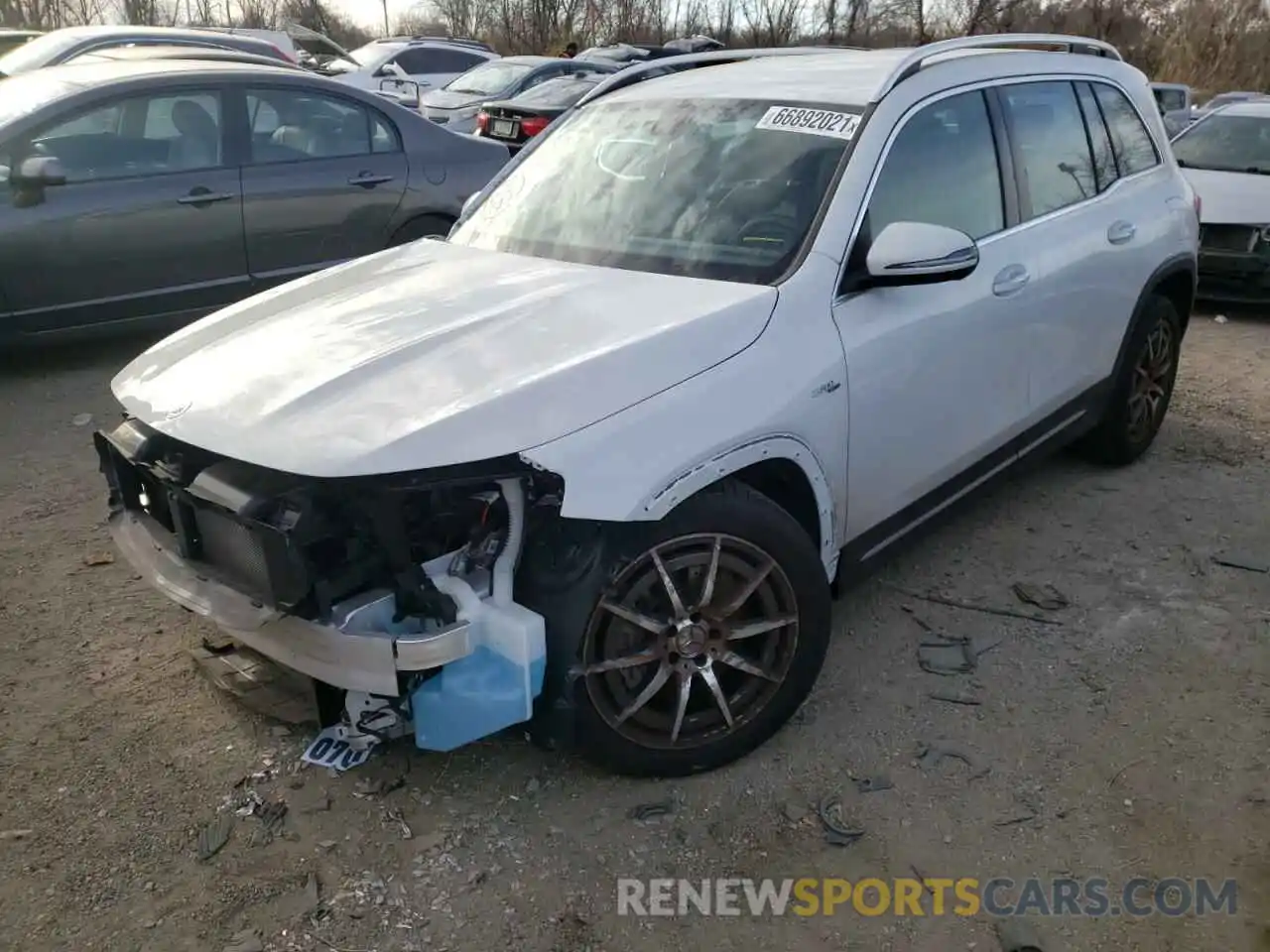 2 Photograph of a damaged car W1N4M5BBXMW133457 MERCEDES-BENZ GLB-CLASS 2021