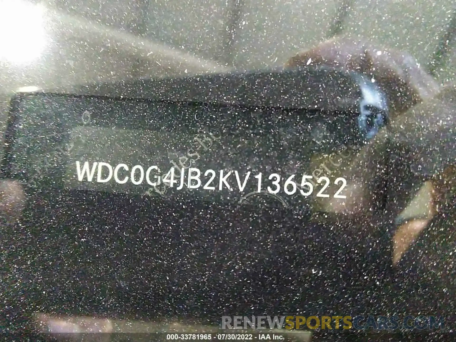 9 Photograph of a damaged car 00C0G4JB2KV136522 MERCEDES-BENZ GLC 2019