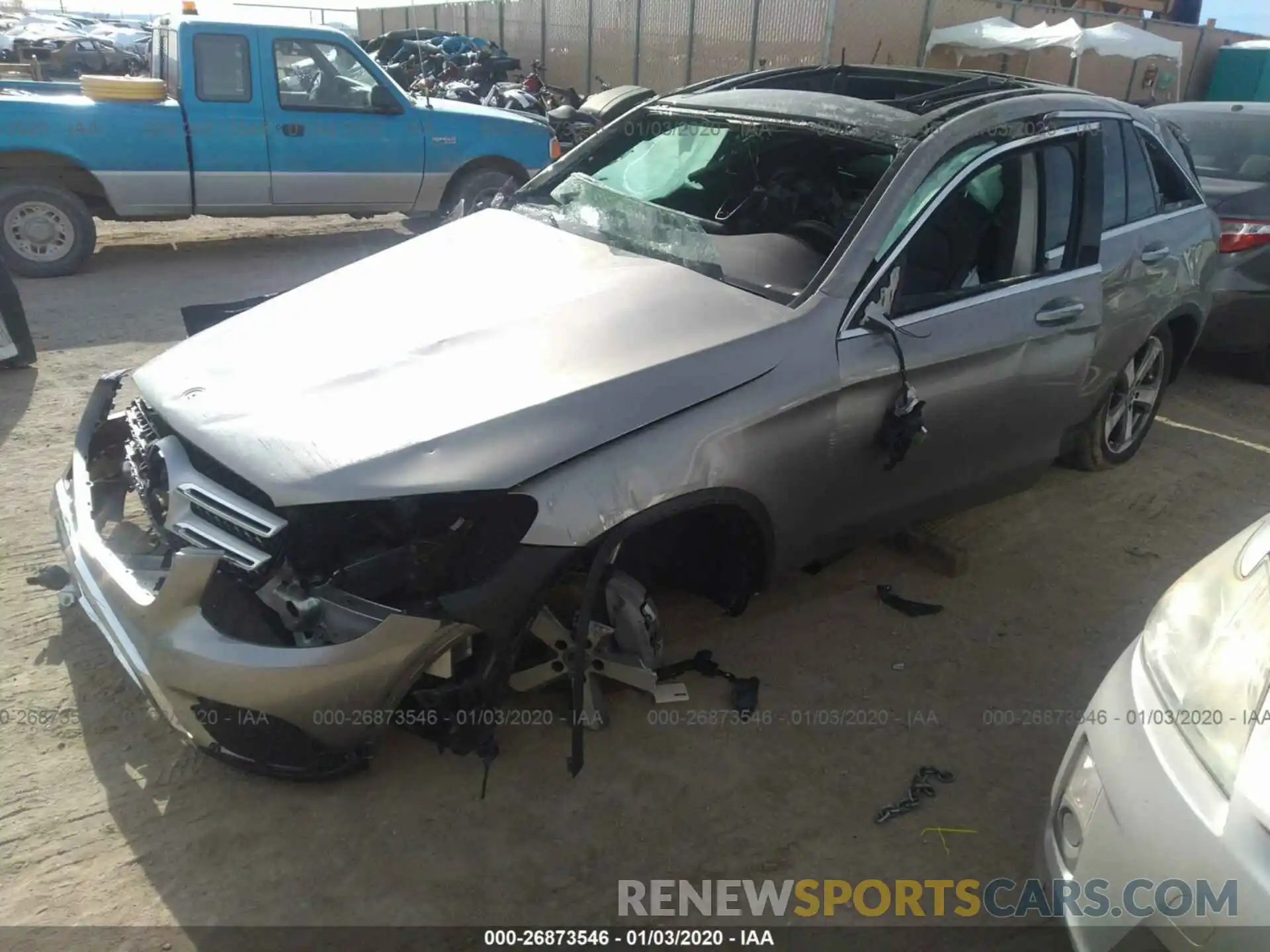 2 Фотография поврежденного автомобиля WDC0G4JB1KV141372 MERCEDES-BENZ GLC 2019