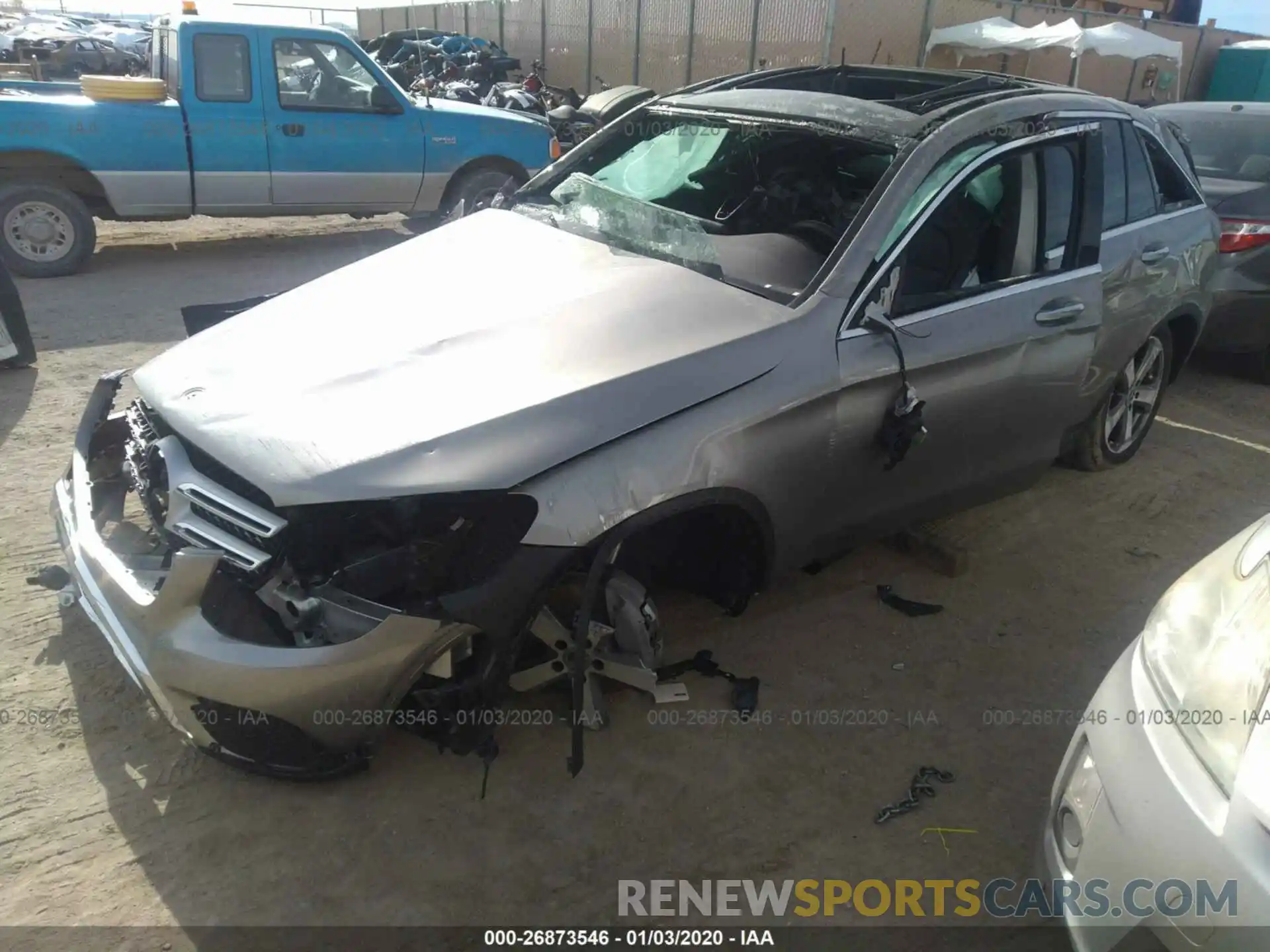 2 Photograph of a damaged car WDC0G4JB1KV141372 MERCEDES-BENZ GLC 2019