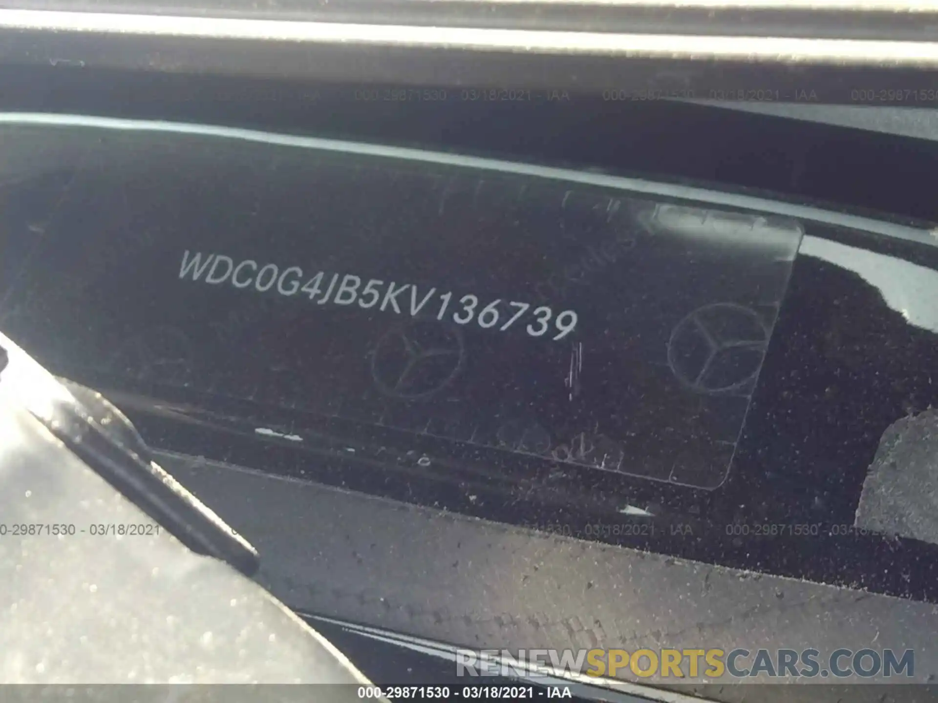 9 Фотография поврежденного автомобиля WDC0G4JB5KV136739 MERCEDES-BENZ GLC 2019