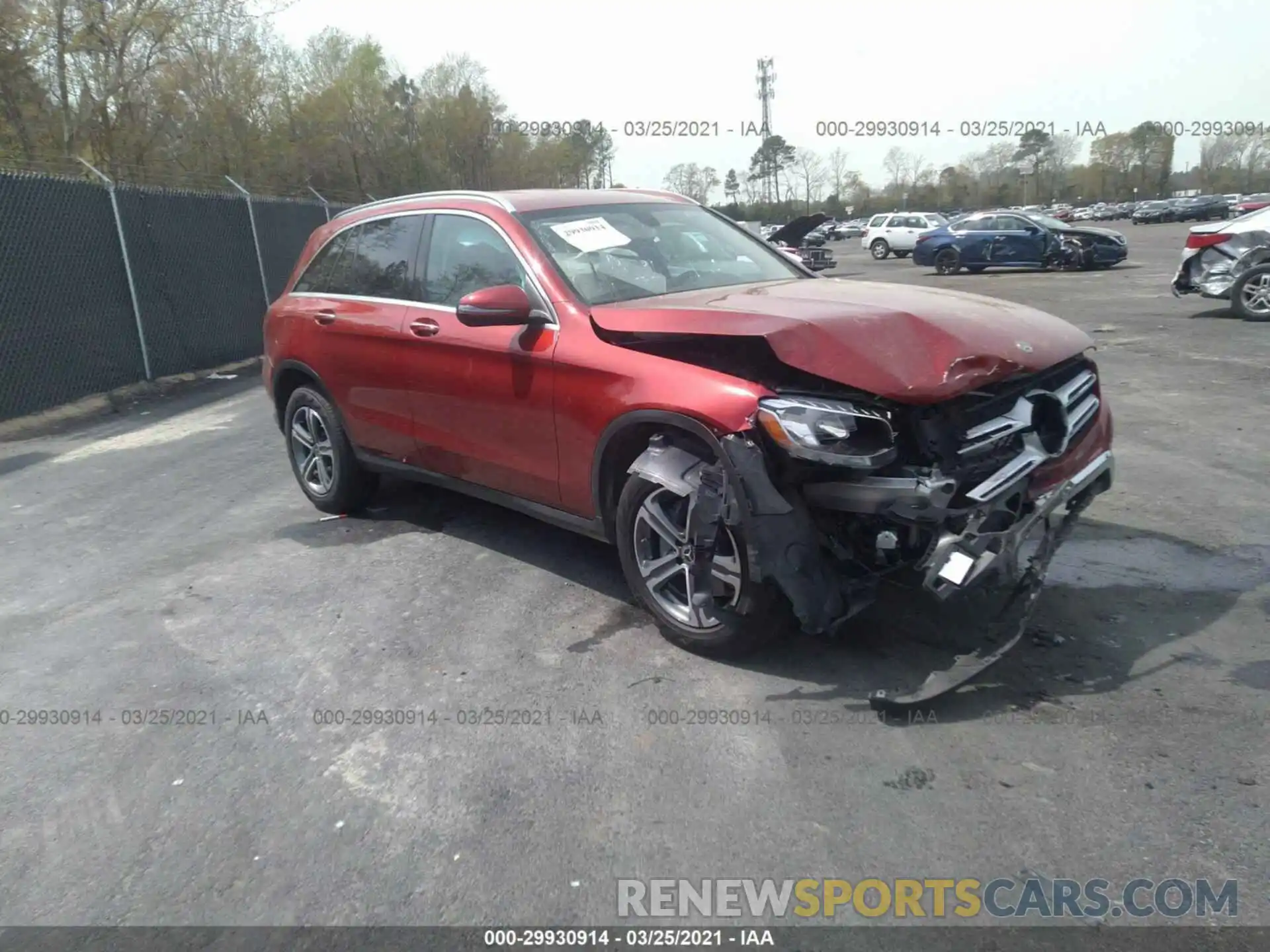 1 Photograph of a damaged car WDC0G4JB6KF528087 MERCEDES-BENZ GLC 2019