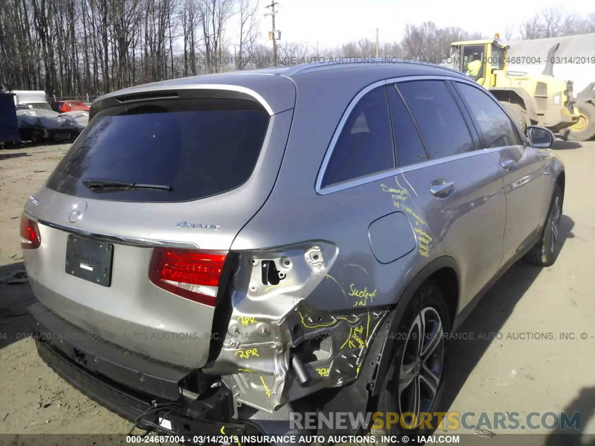 4 Фотография поврежденного автомобиля WDC0G4KB4KV153076 MERCEDES-BENZ GLC 2019