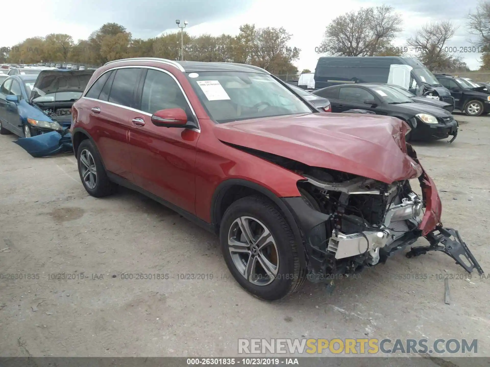 1 Photograph of a damaged car WDC0G4KB7KF493316 MERCEDES-BENZ GLC 2019