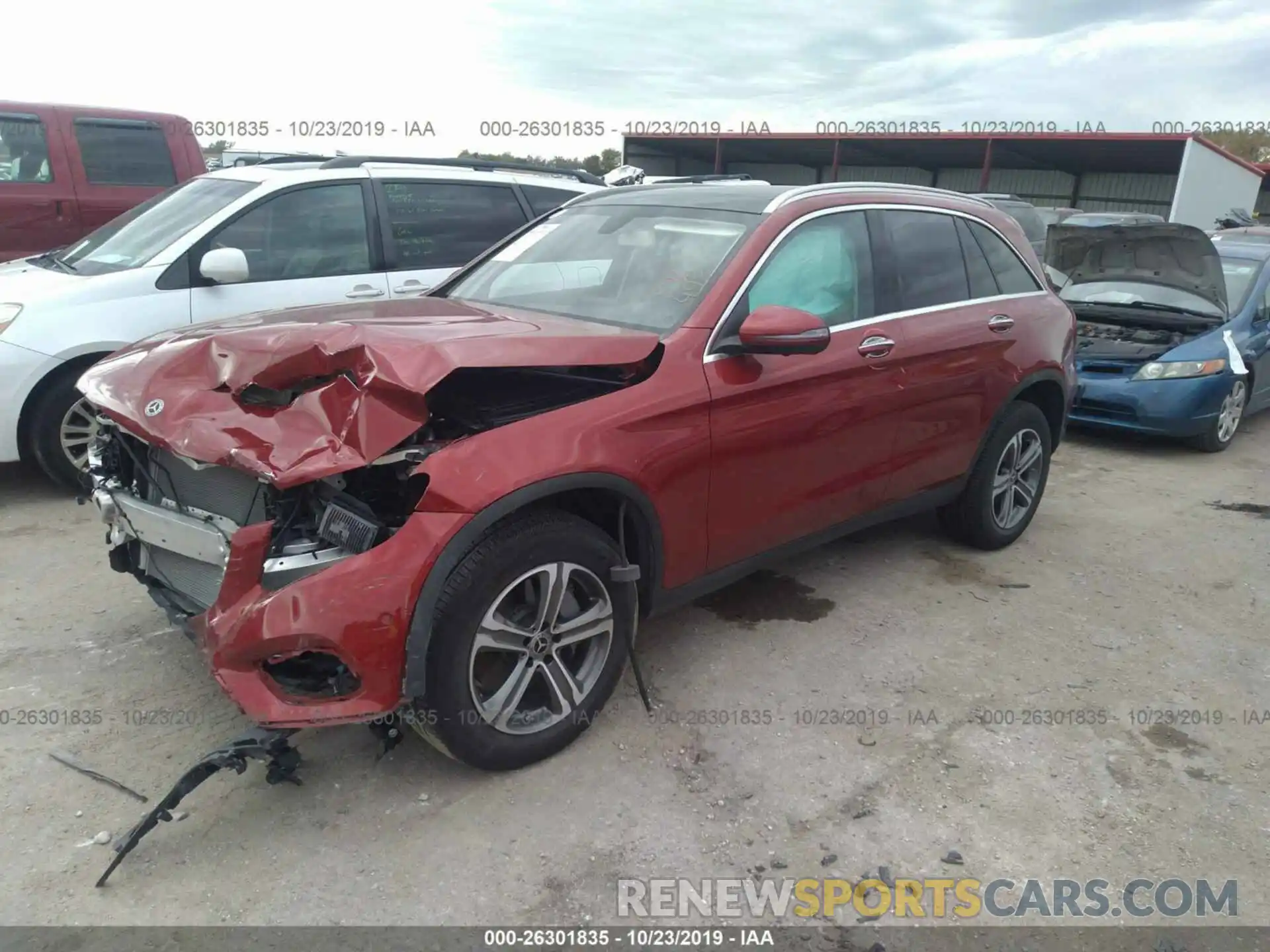 2 Photograph of a damaged car WDC0G4KB7KF493316 MERCEDES-BENZ GLC 2019