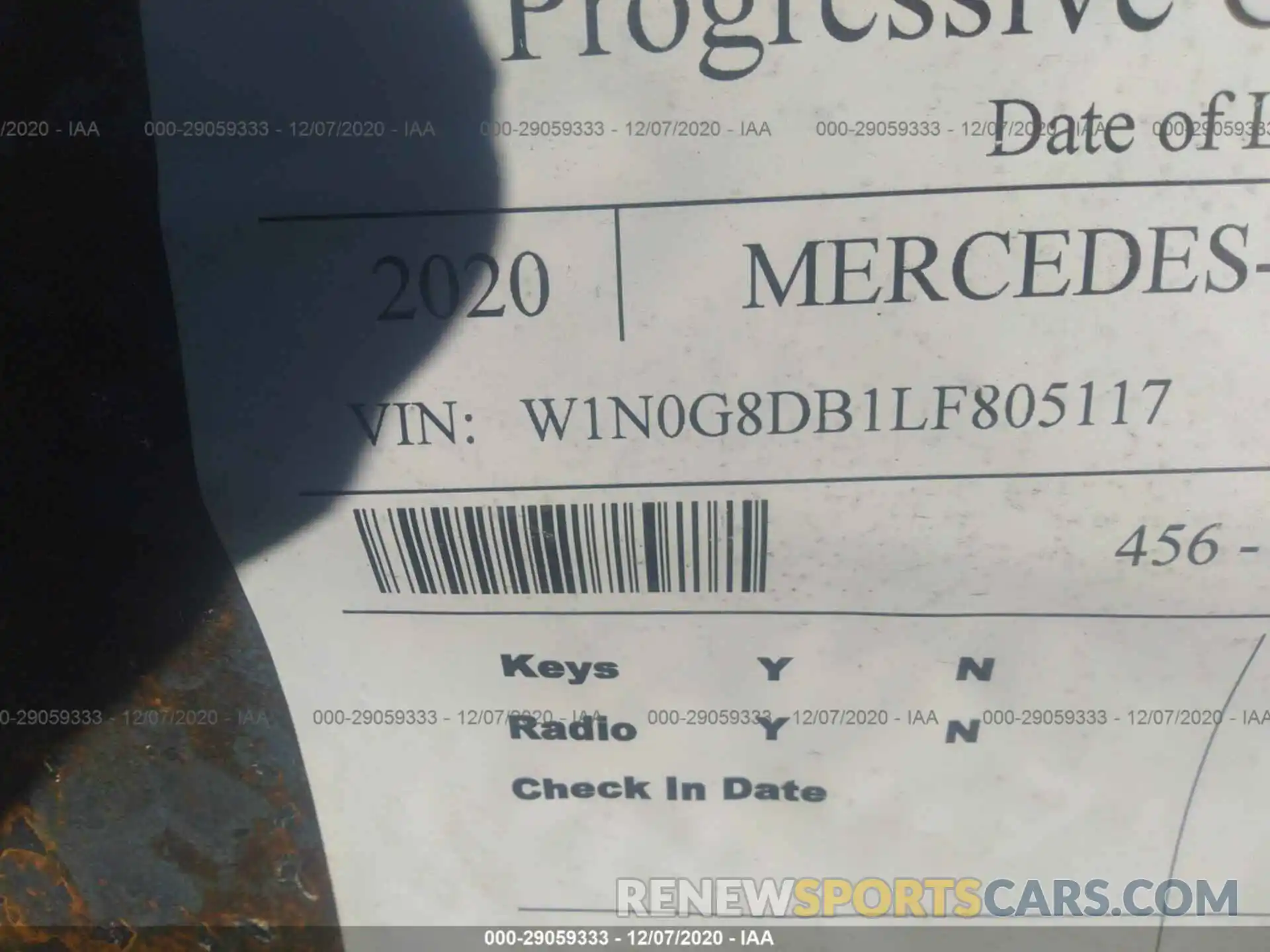 9 Photograph of a damaged car W1N0G8DB1LF805117 MERCEDES-BENZ GLC 2020