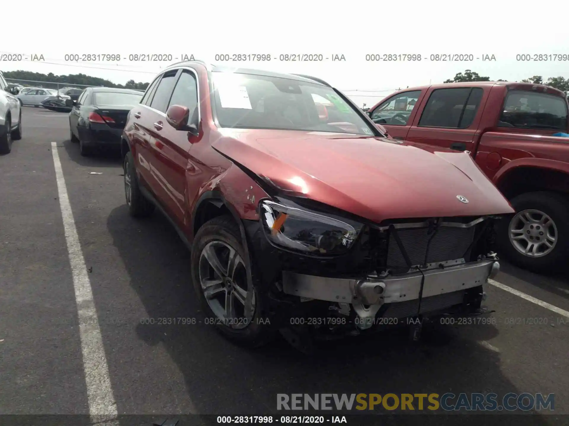 1 Photograph of a damaged car W1N0G8EB5LF770063 MERCEDES-BENZ GLC 2020