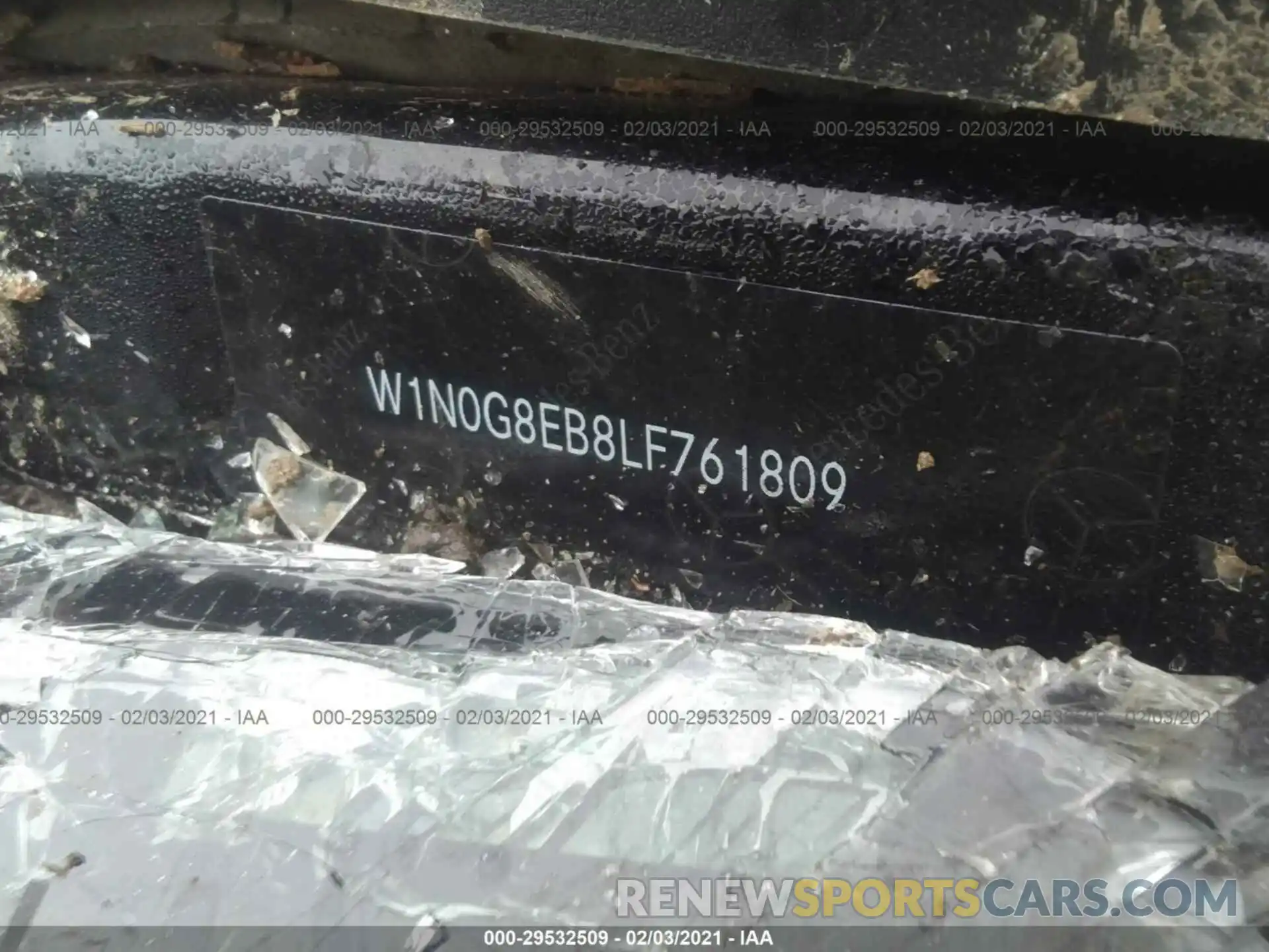 9 Фотография поврежденного автомобиля W1N0G8EB8LF761809 MERCEDES-BENZ GLC 2020
