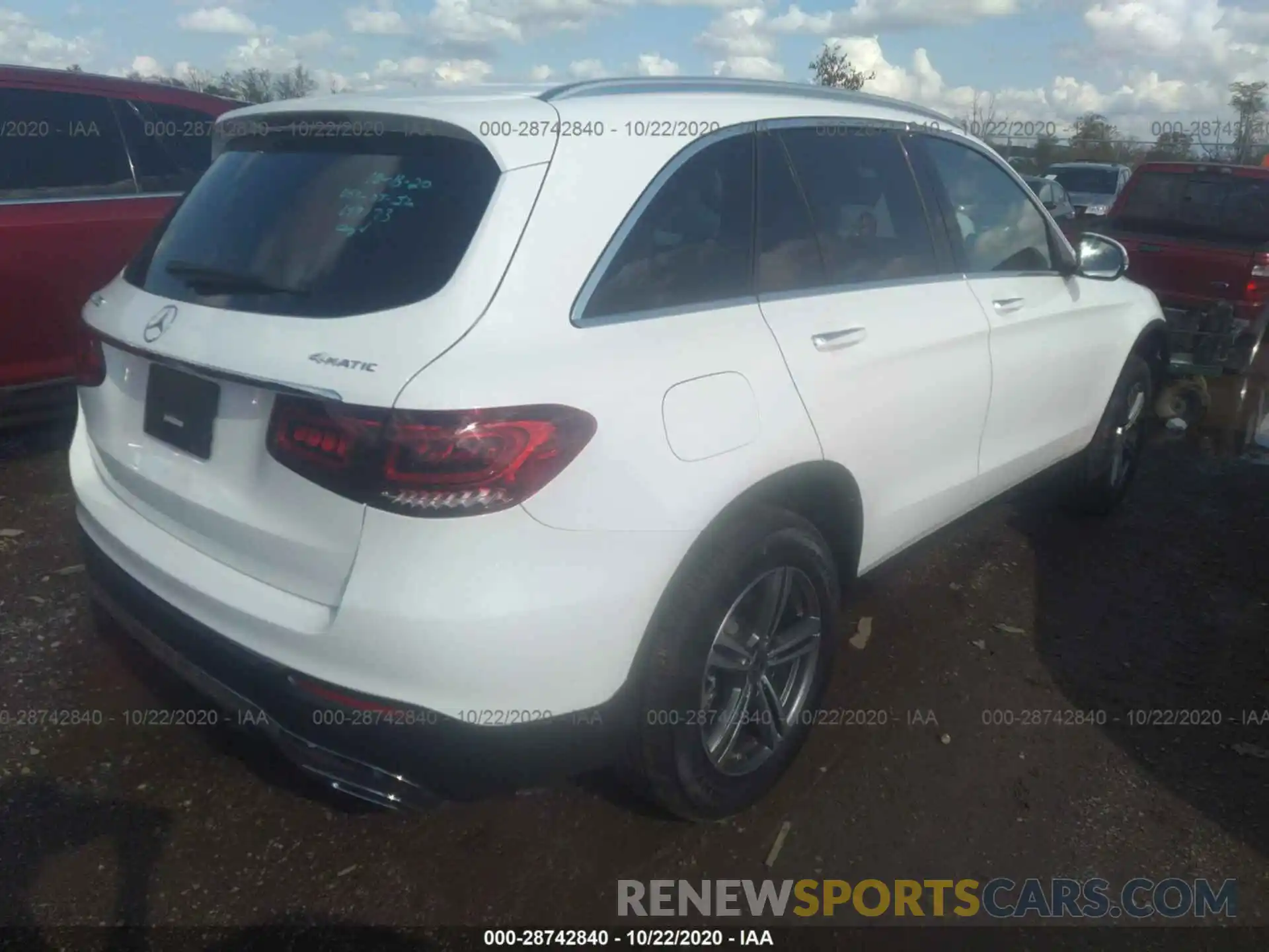 4 Фотография поврежденного автомобиля WDC0G8EB5LF699173 MERCEDES-BENZ GLC 2020