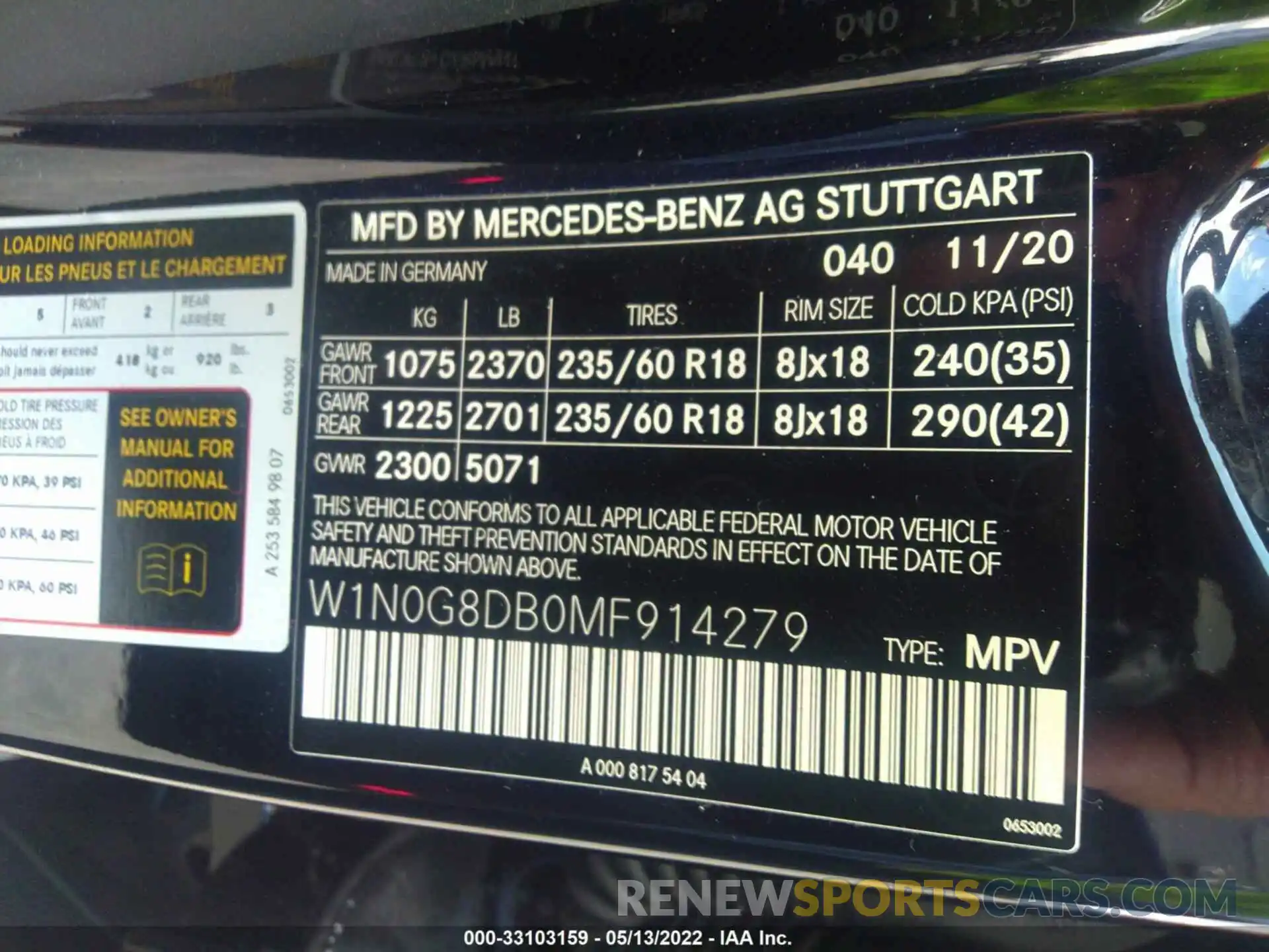 9 Фотография поврежденного автомобиля W1N0G8DB0MF914279 MERCEDES-BENZ GLC 2021