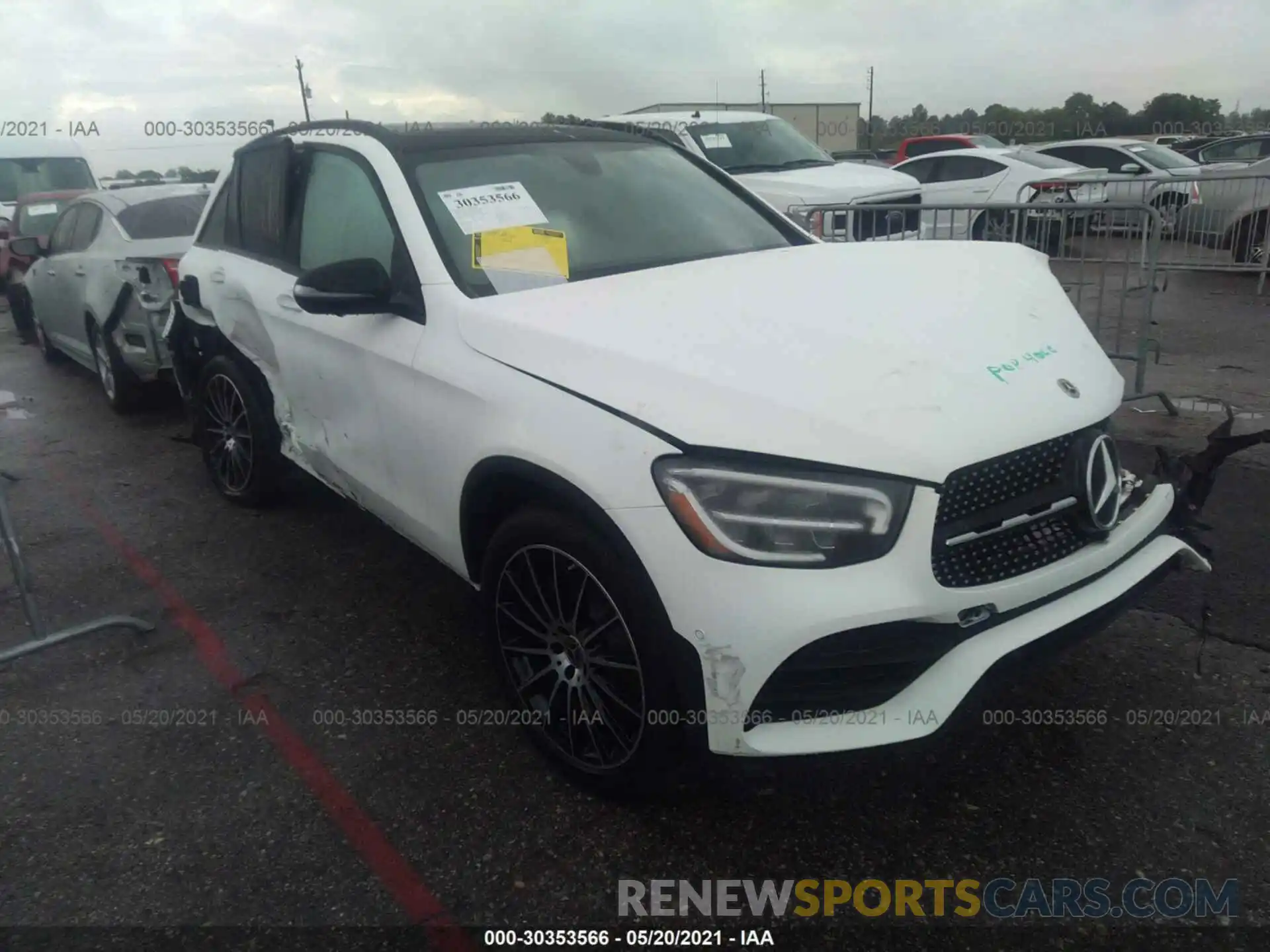 1 Фотография поврежденного автомобиля W1N0G8DB0MV291266 MERCEDES-BENZ GLC 2021