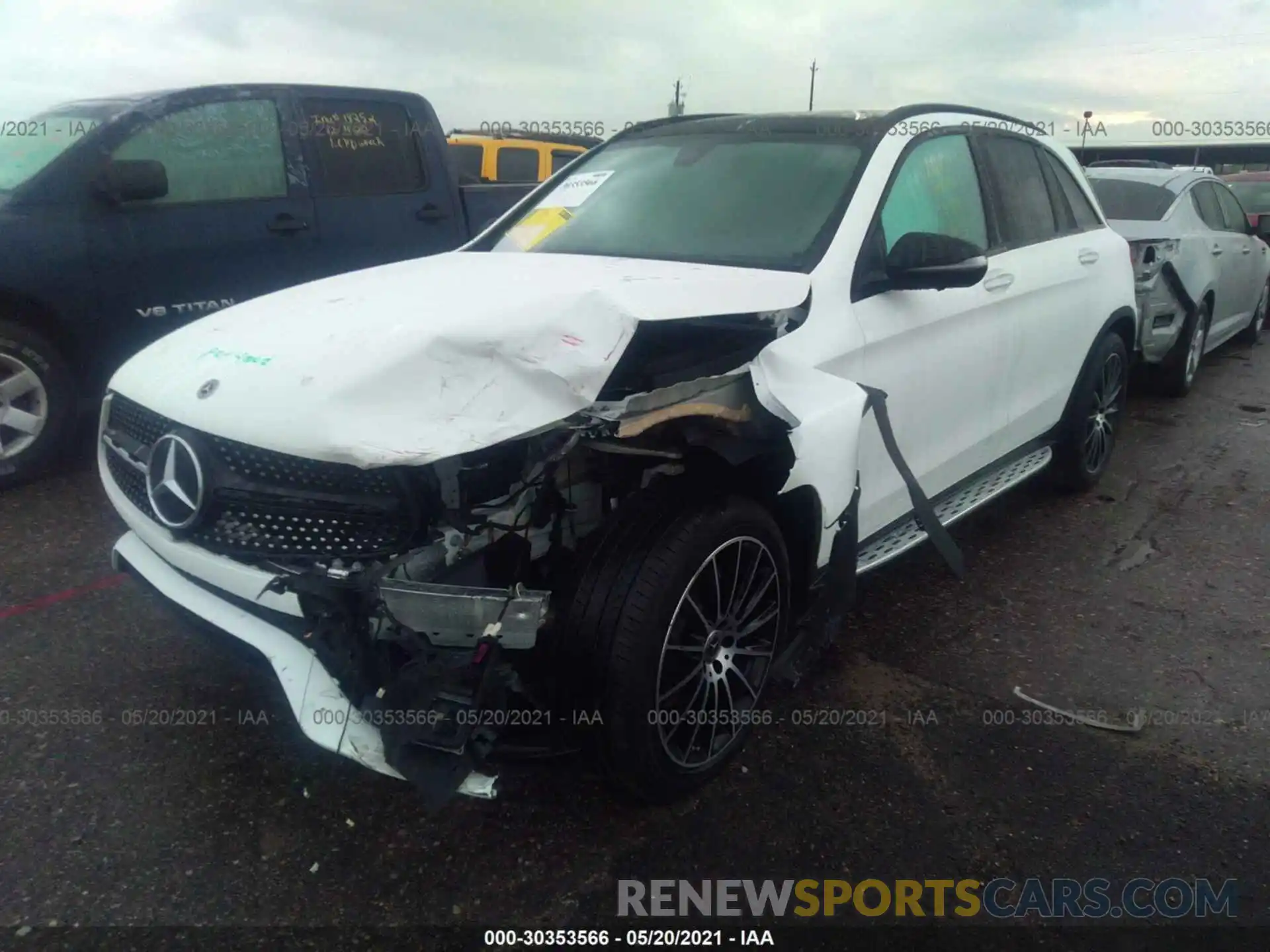 2 Фотография поврежденного автомобиля W1N0G8DB0MV291266 MERCEDES-BENZ GLC 2021