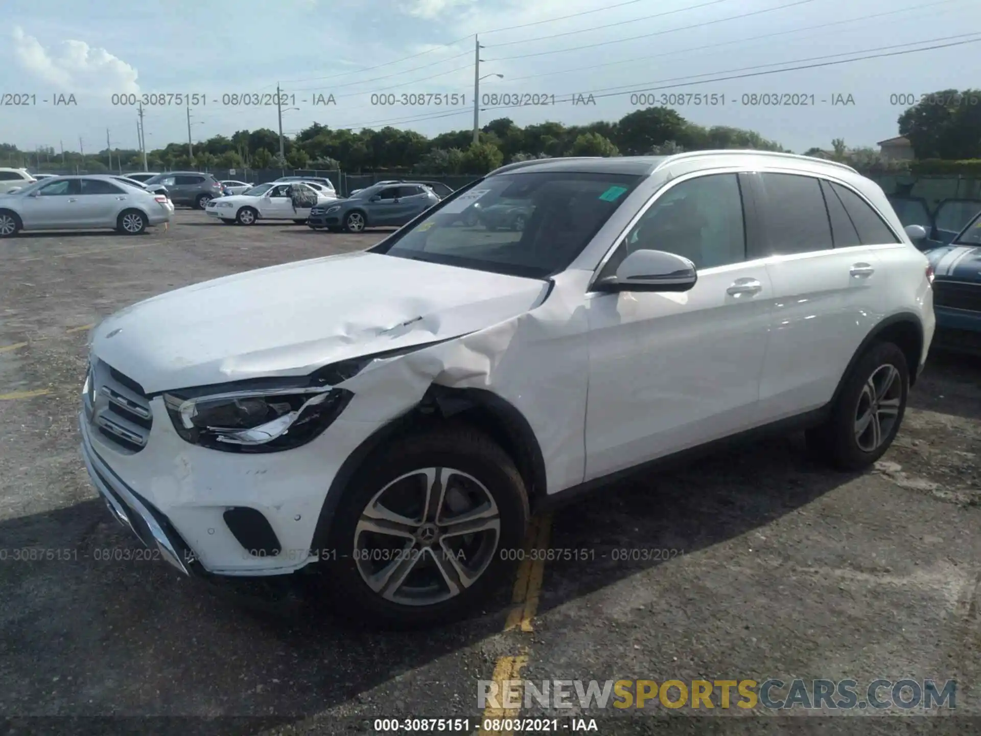 2 Фотография поврежденного автомобиля W1N0G8DB2MF926112 MERCEDES-BENZ GLC 2021