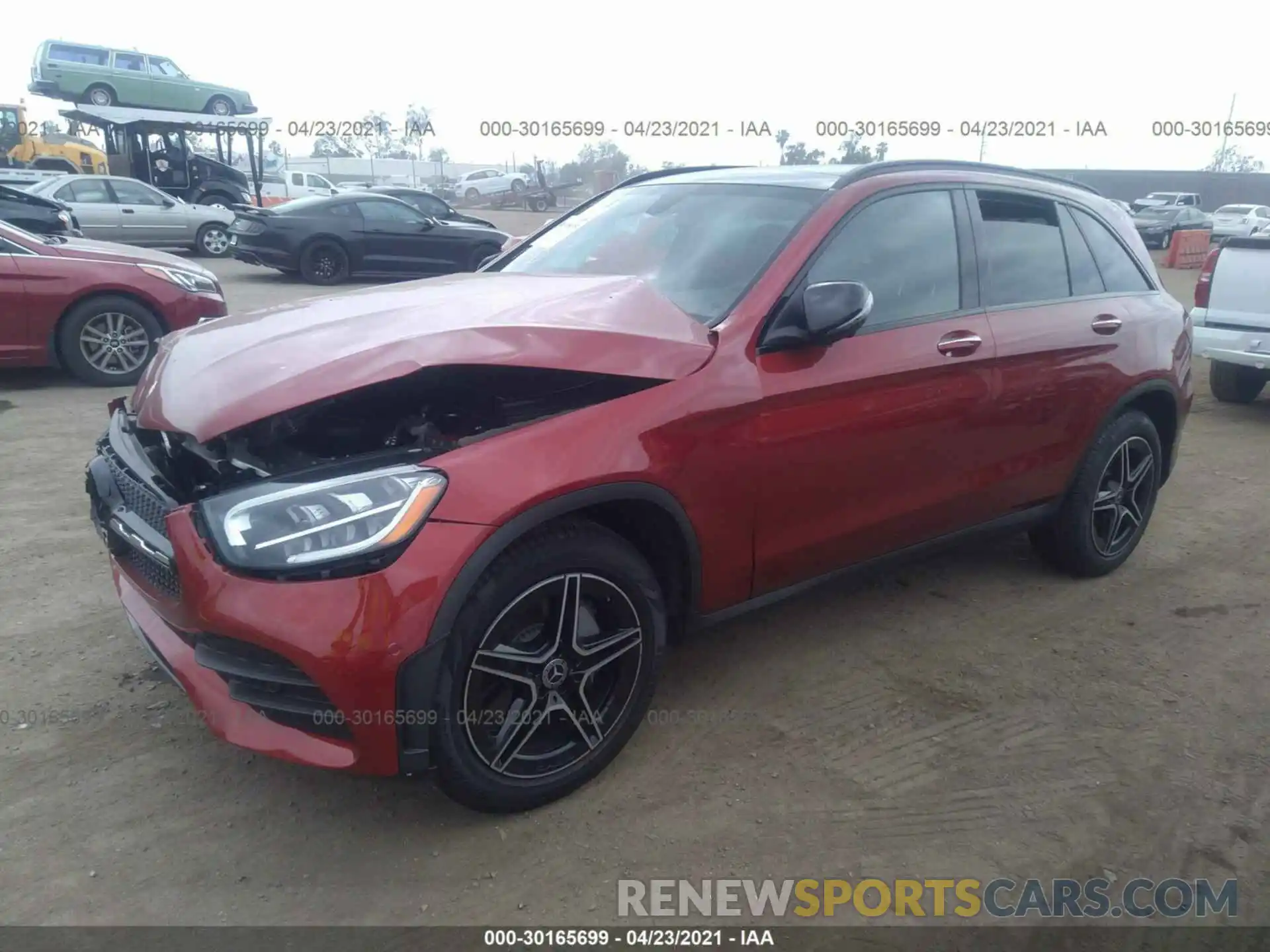 2 Фотография поврежденного автомобиля W1N0G8DB2MV263727 MERCEDES-BENZ GLC 2021