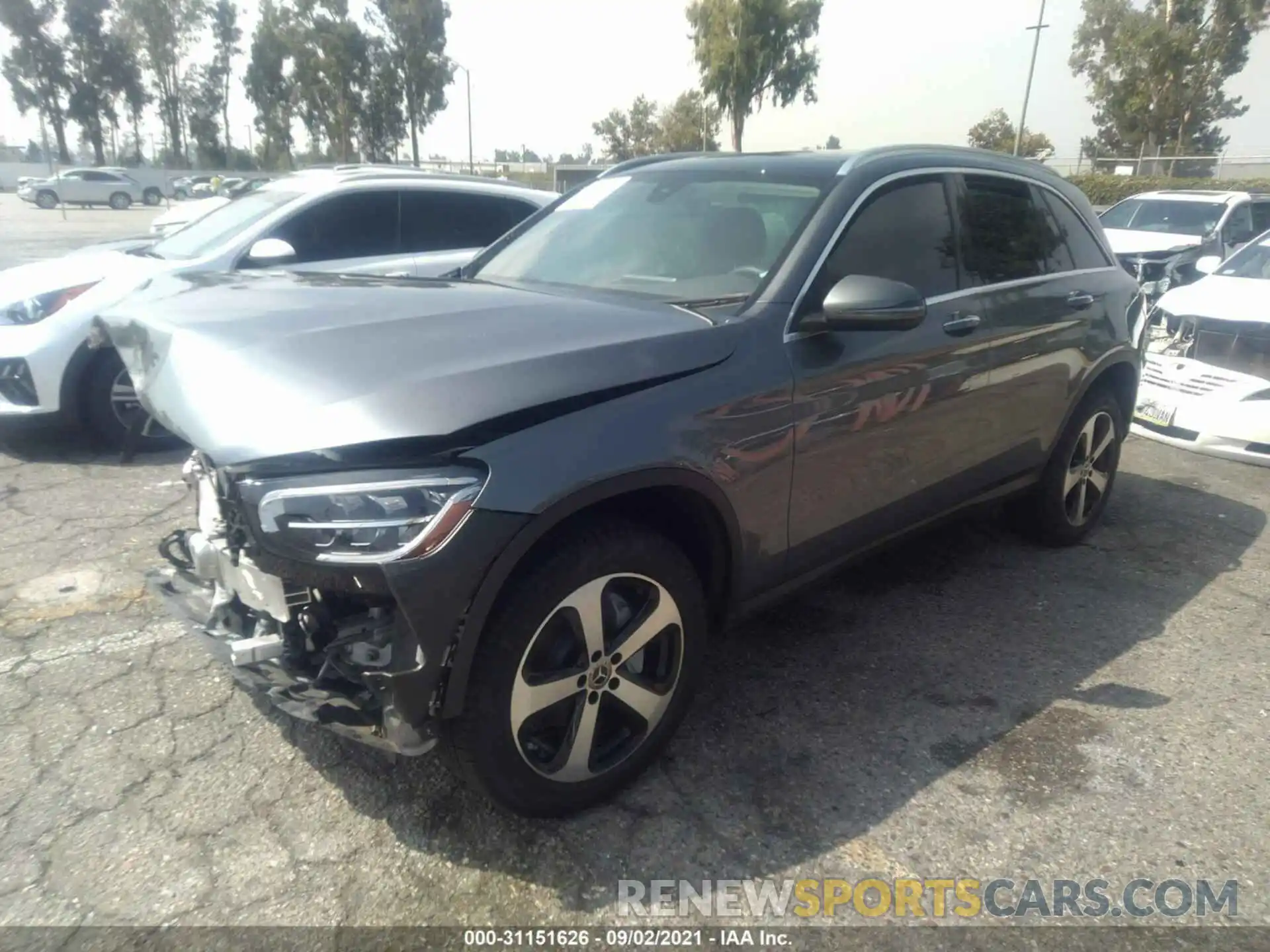 2 Photograph of a damaged car W1N0G8DB2MV278728 MERCEDES-BENZ GLC 2021