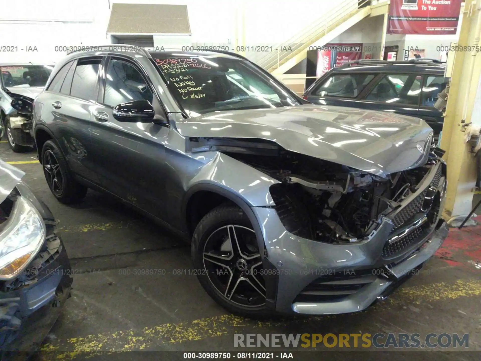 1 Photograph of a damaged car W1N0G8EB4MF906555 MERCEDES-BENZ GLC 2021